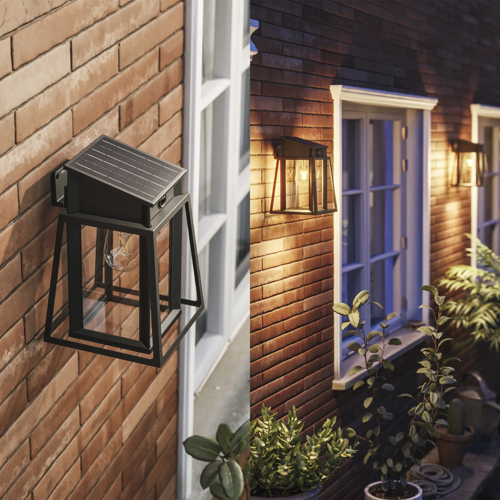 Philips Solar Wandleuchte Lysin Wand 33,5 x 23,5 x 23,5 cm warmweiß