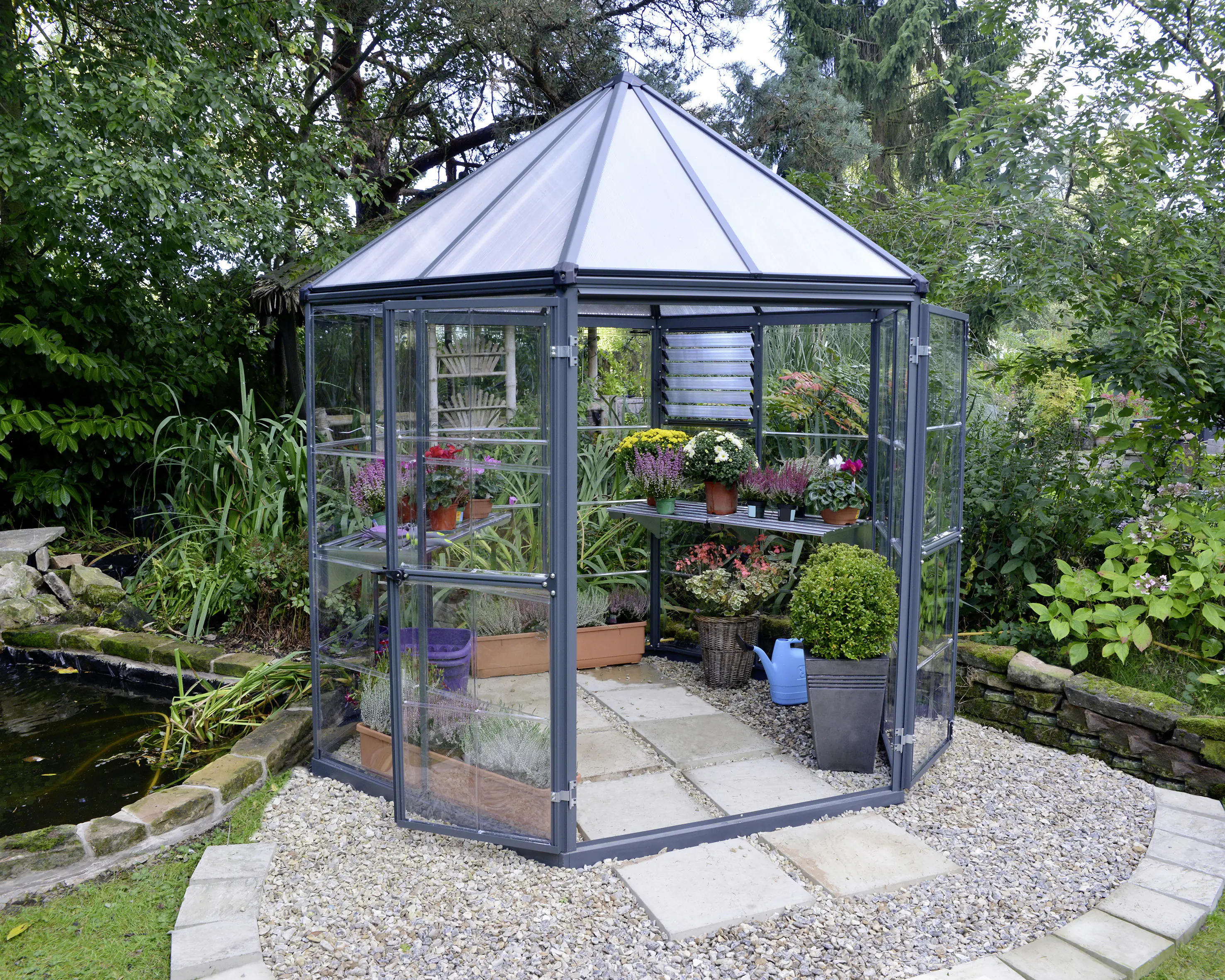 Canopia Gewächshaus Oasis 8 Alu grau 247 x 213 cm