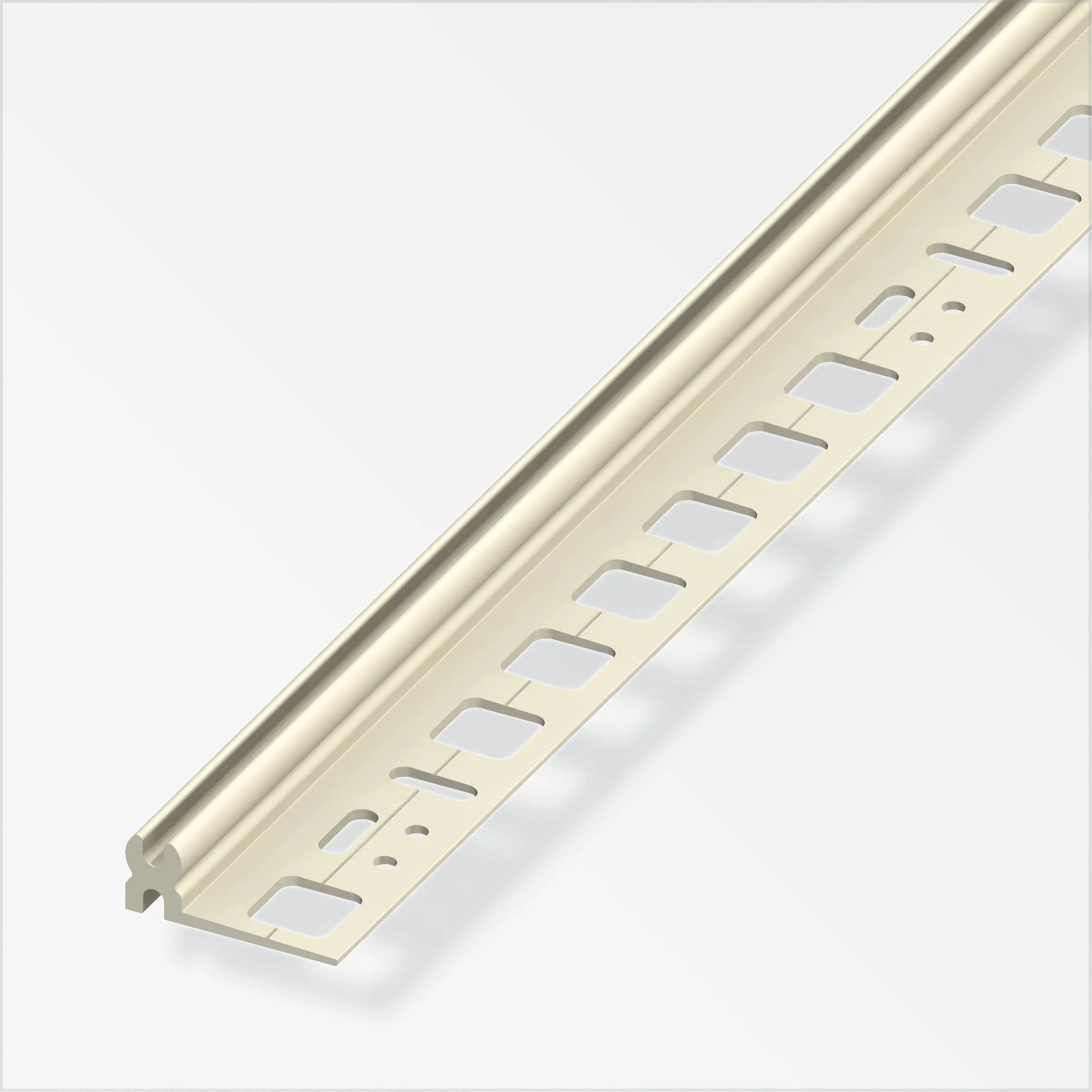 alfer Kunststoff-Träger-Profil + alfer®-fix 2 m, 11 x 30 mm elfenbein