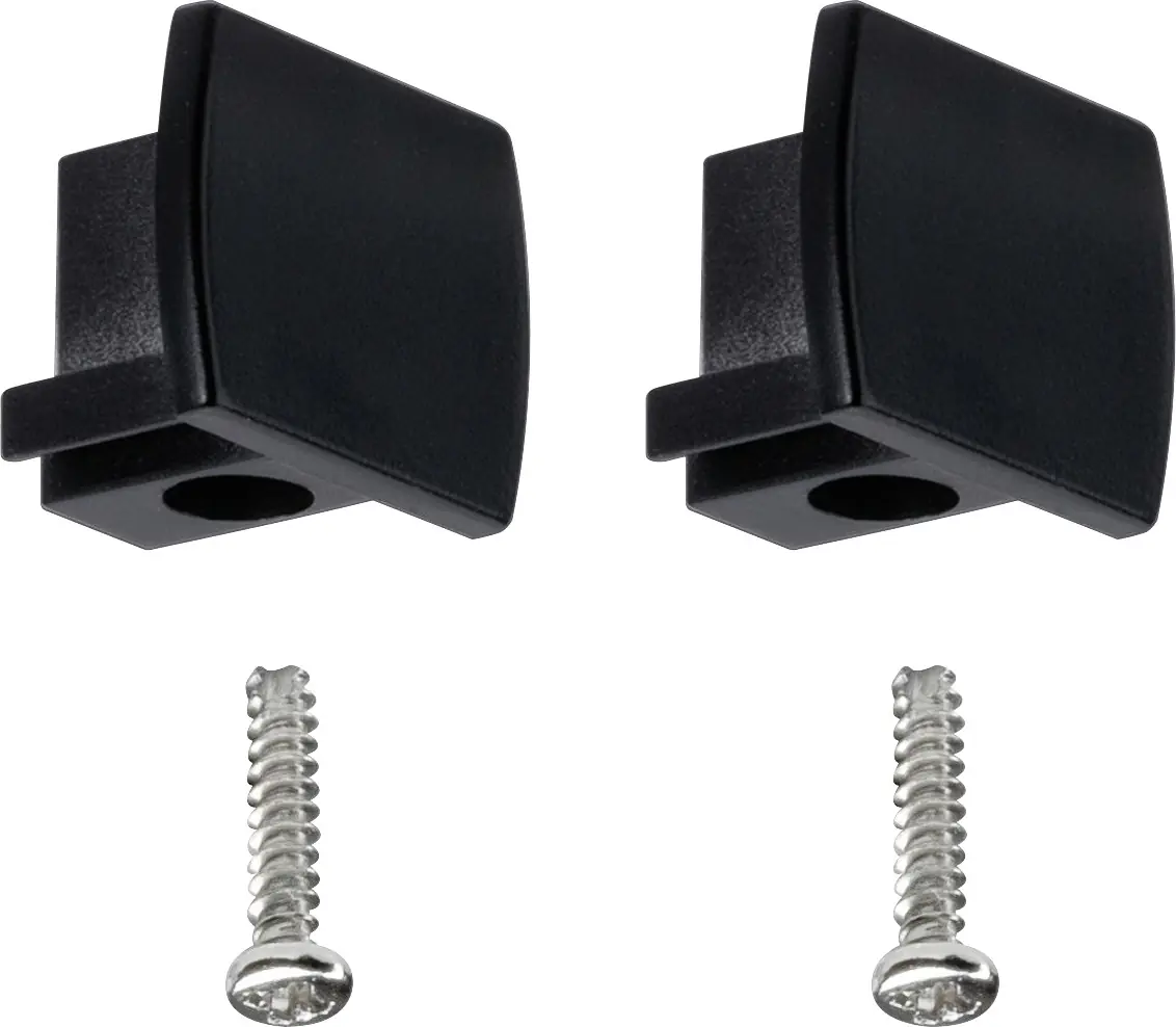 Paulmann URail Universal Endkappen 2er Pack schwarz 1,3 x 2,1 cm