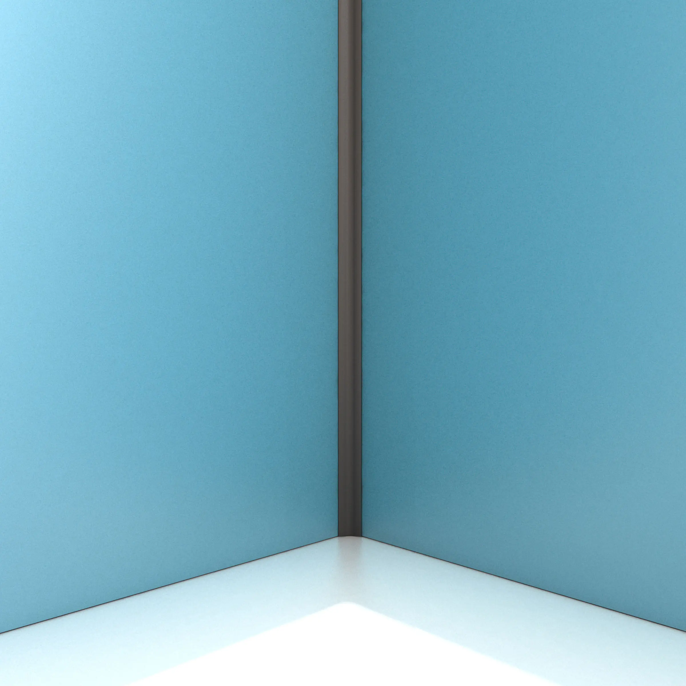 Aurlane Duschwinkelleiste Aluminiumprofil 210 x 1,5 cm schwarz