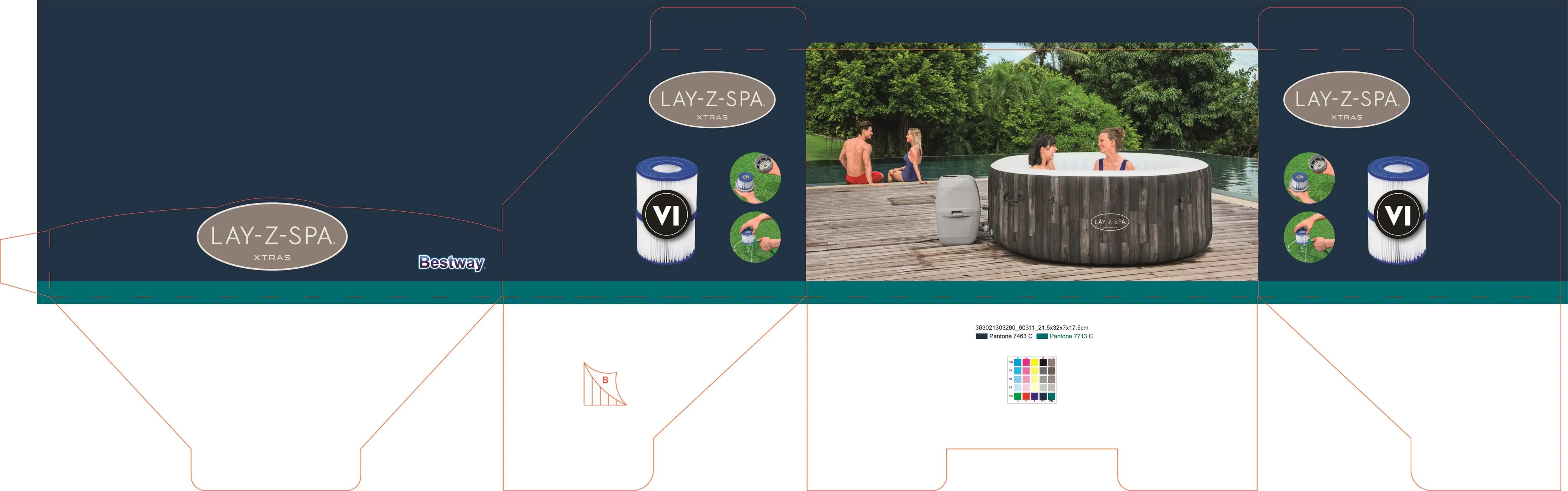 Bestway LAY-Z-SPA Filterkartusche Gr. VI Doppelpack 10,6 x 8,0 cm