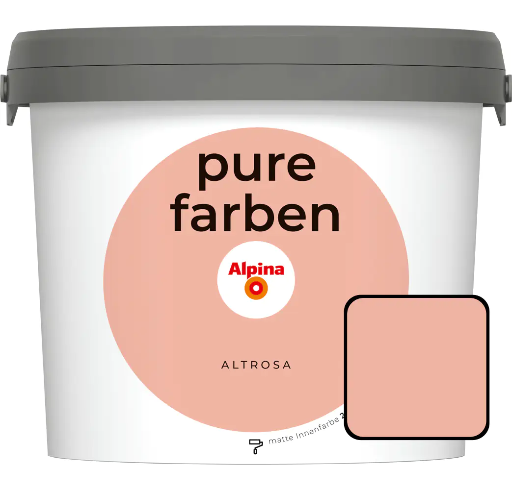Alpina Pure Farben Wandfarbe altrosa 2,5 L