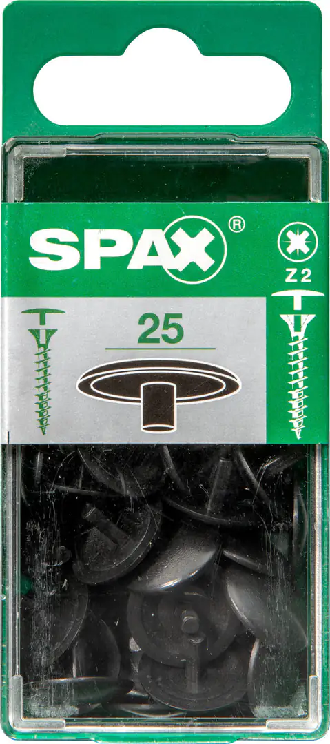 Spax Abdeckkappen braun zum stecken - 25 Stk.