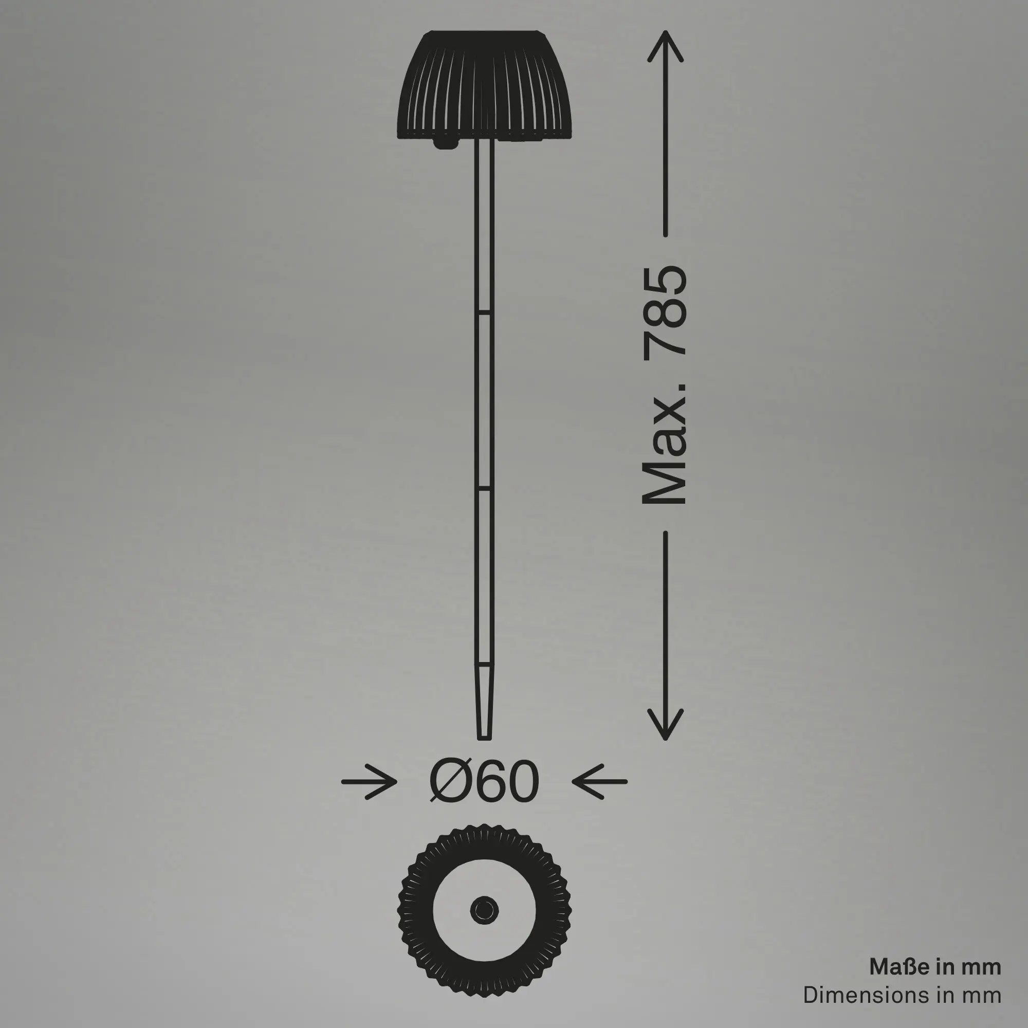 Briloner LED-Gartenleuchte Spießleuchte Riffle anthrazit dimmbar 