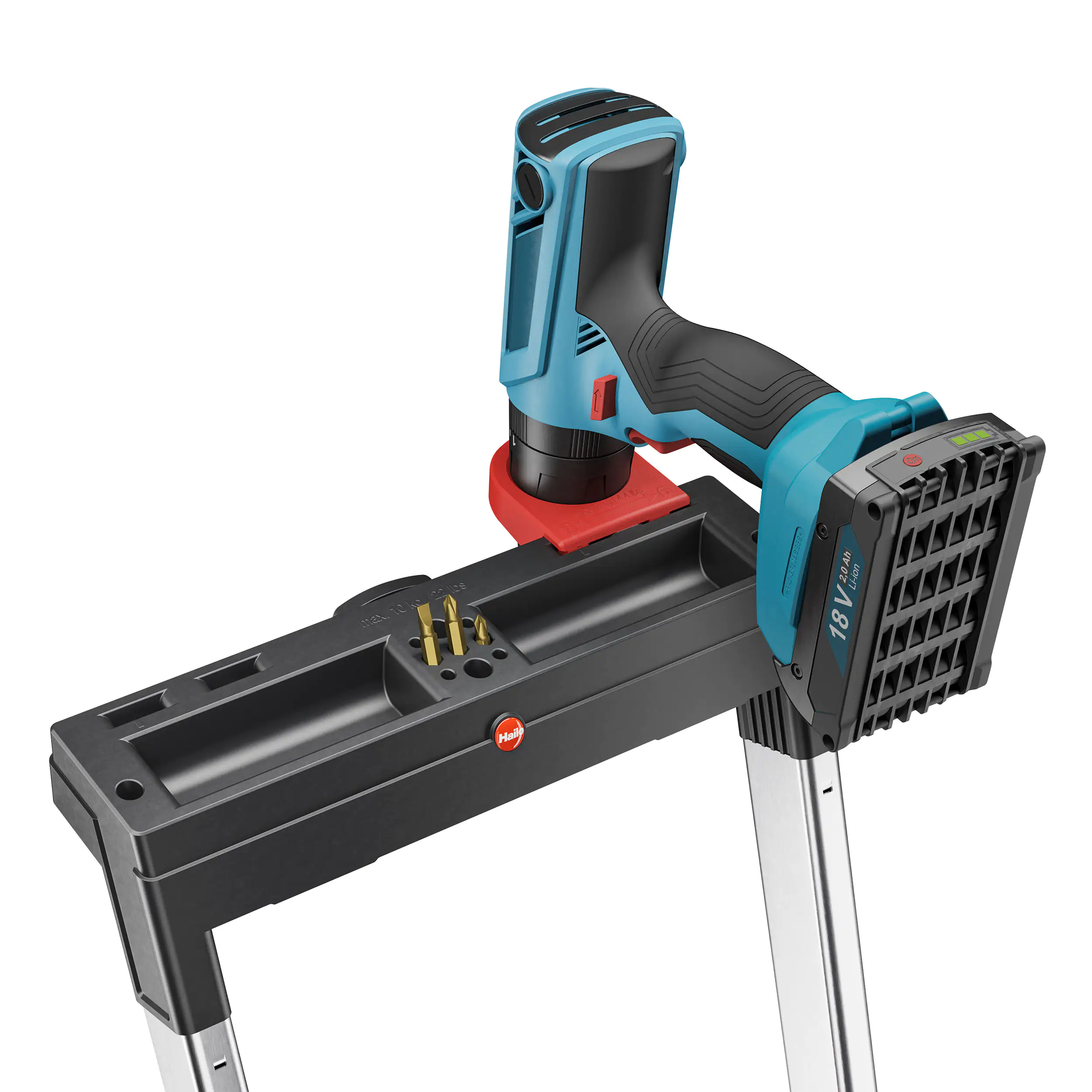 Hailo Aluminium-Sicherheits-Stehleiter L75 ComfortLine 3,28 m