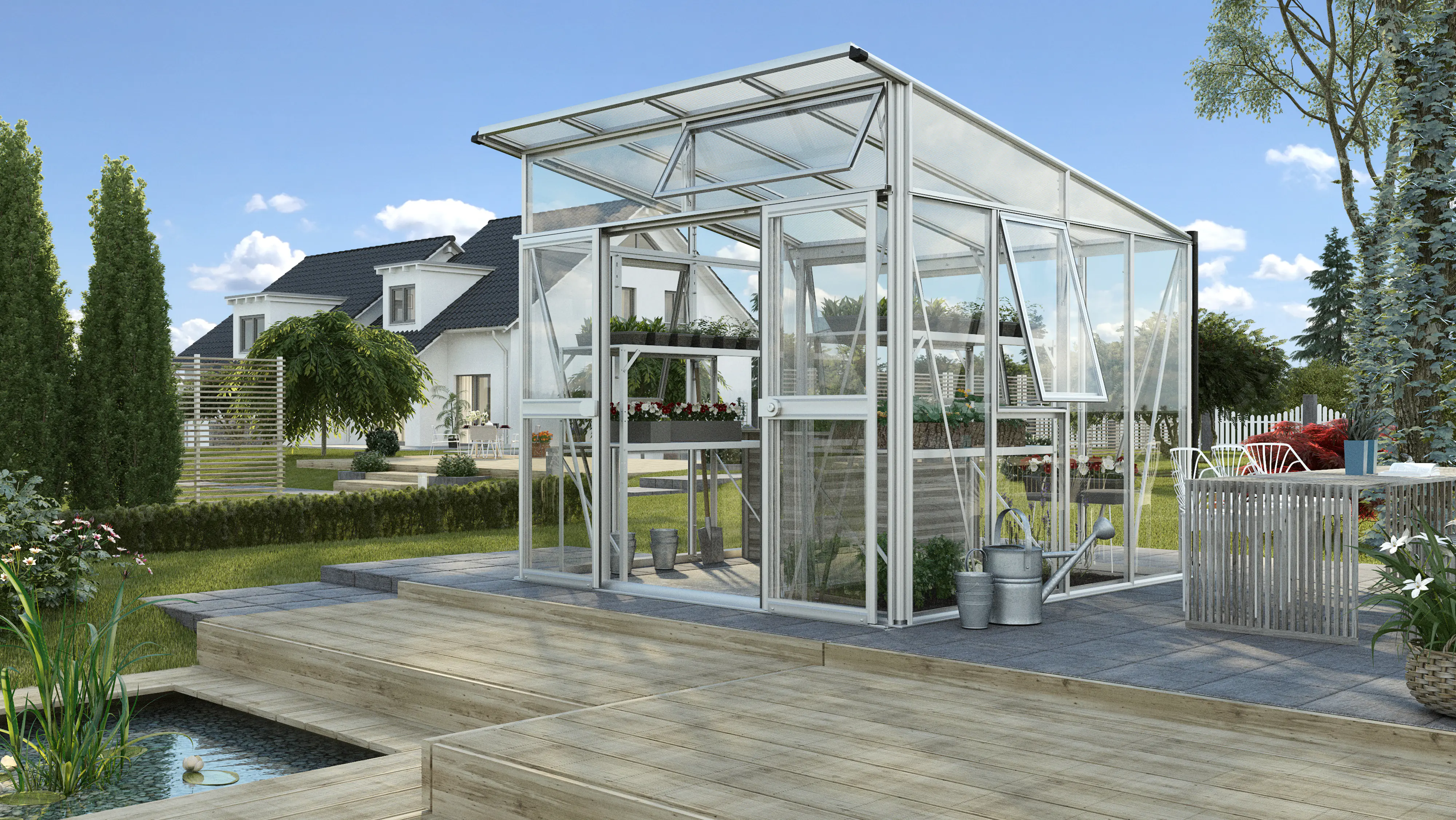 Vitavia Gewächshaus Aura 7800 275 x 270 cm 3 mm ESG 10 mm HKP