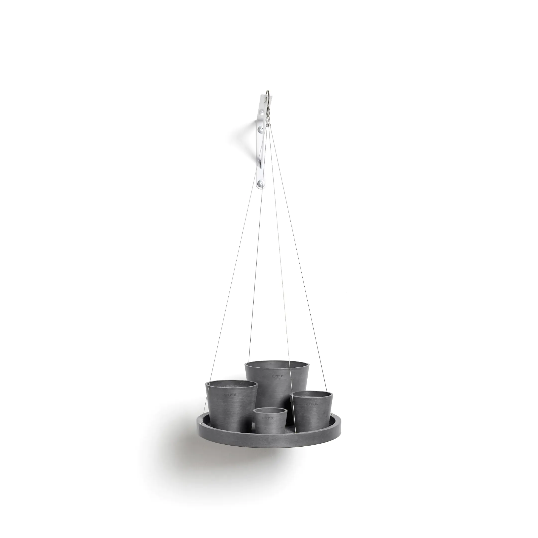 Ecopots Untersetzer hängend grau Ø 36 cm