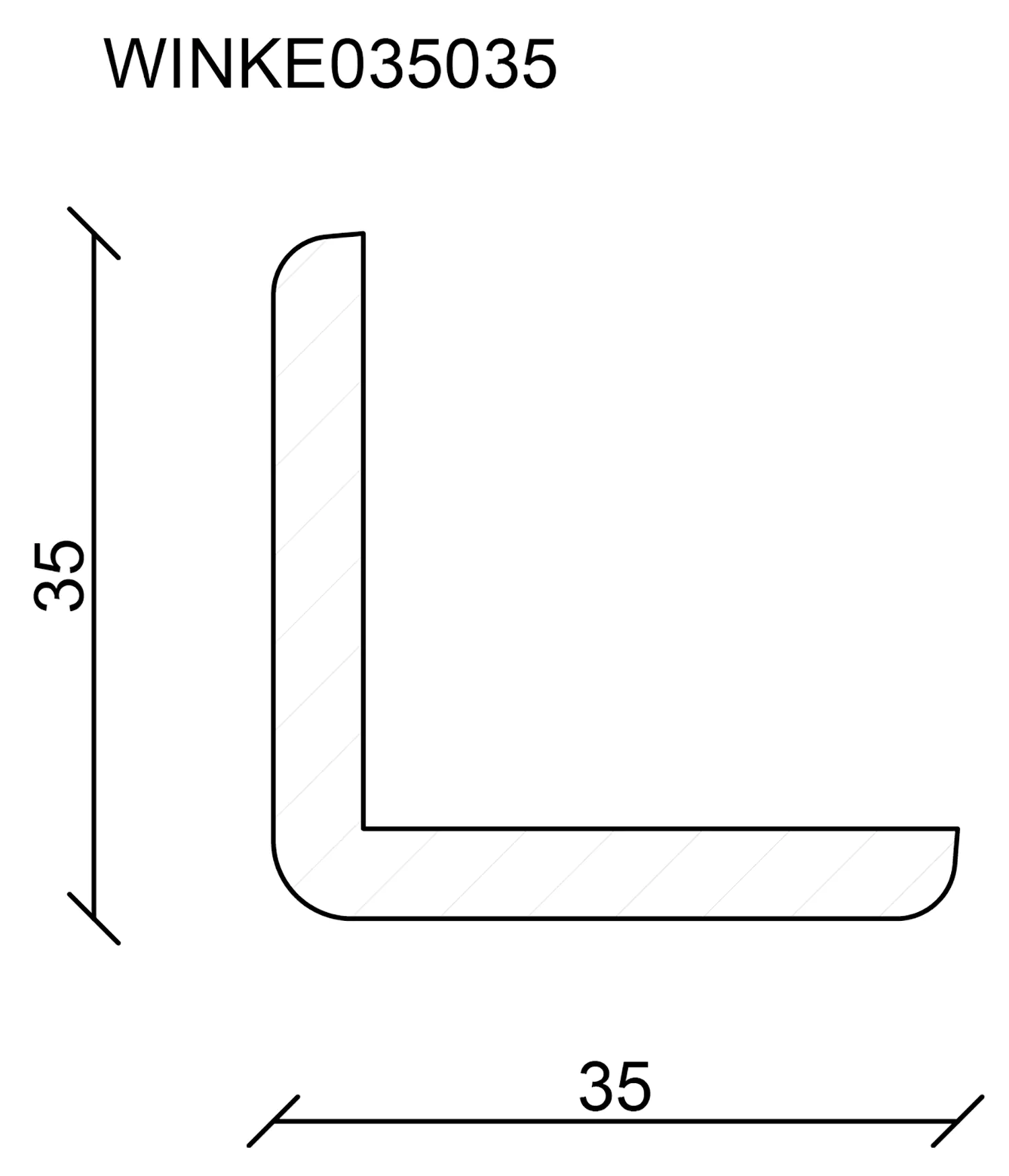 FN Neuhofer Winkelleiste 100 cm 35 x 35 mm Fichte oder Kiefer