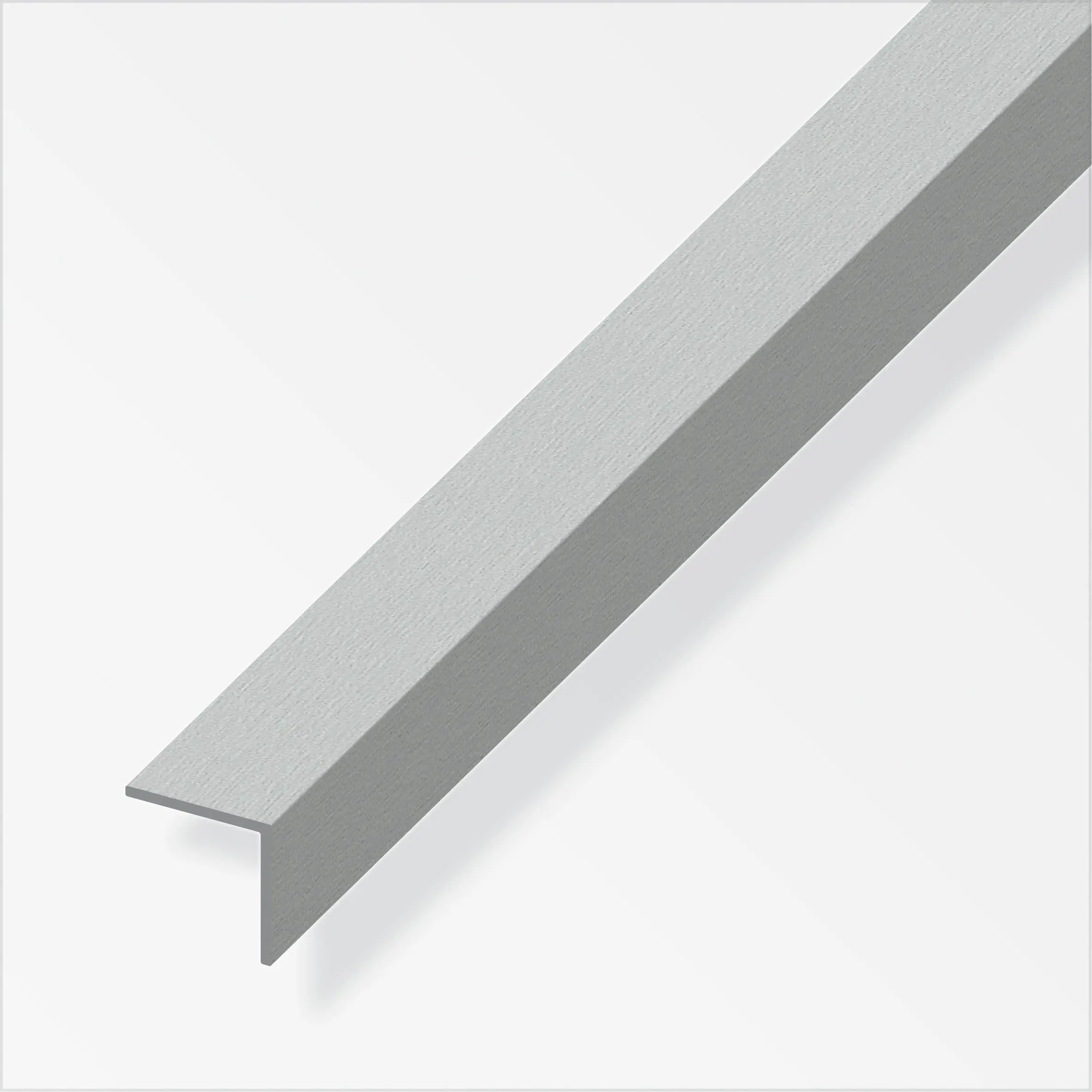 alfer Winkel 1 m, 20 x 20 mm Aluminium eloxiert gebürstet Edelstahloptik