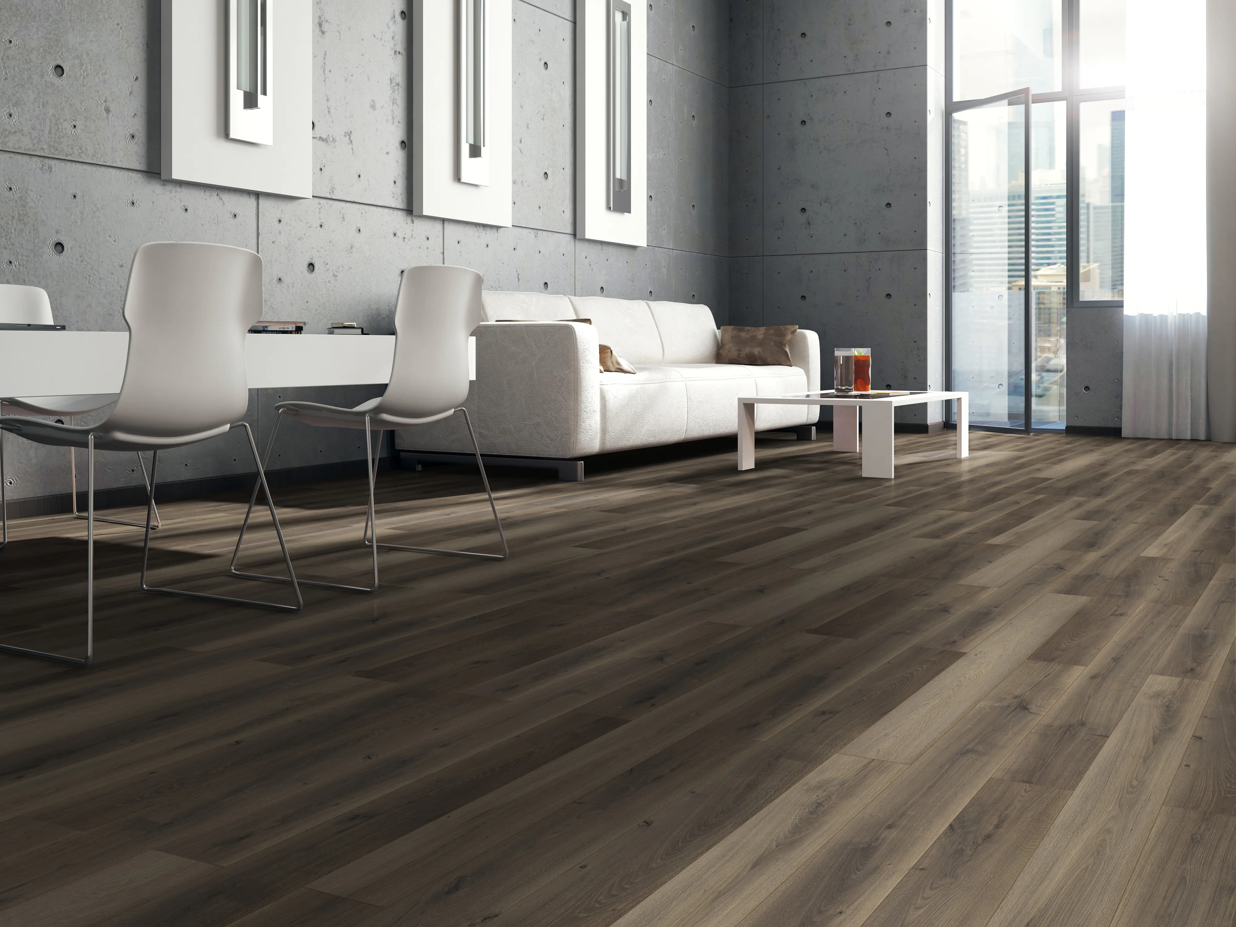 Classen Laminat Megaloc Aquaprotect 128,5 x 19,2 cm 8 mm Eiche braun mix