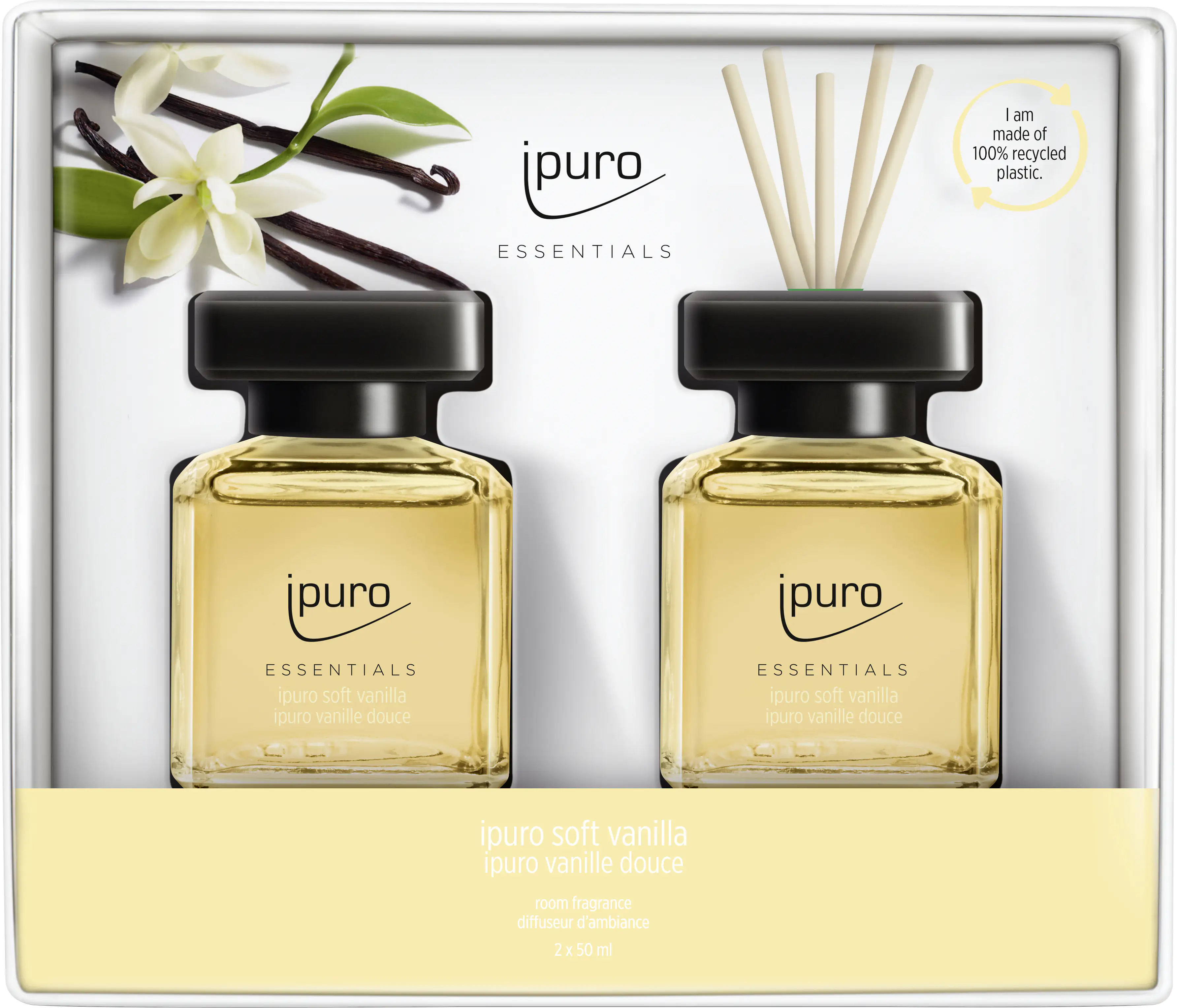 ipuro Raumduft Essentials Set Soft Vanilla 2 x 50 ml