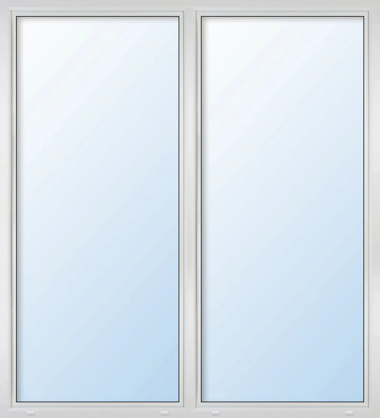 Meeth Balkontür Kunststoff 130 x 210 cm 2-flg. Dreh/Dreh-Kipp Stulppfosten weiß