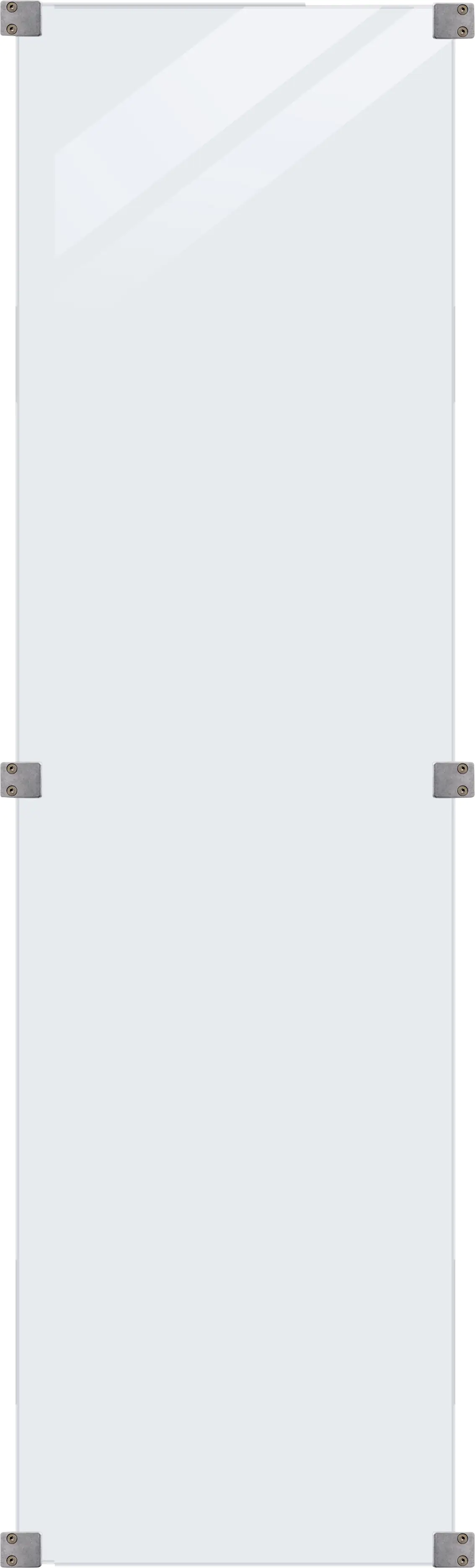 Plus Glaszaun 55,4 x 176 cm klares Glas gehärtetes 6 mm Glas