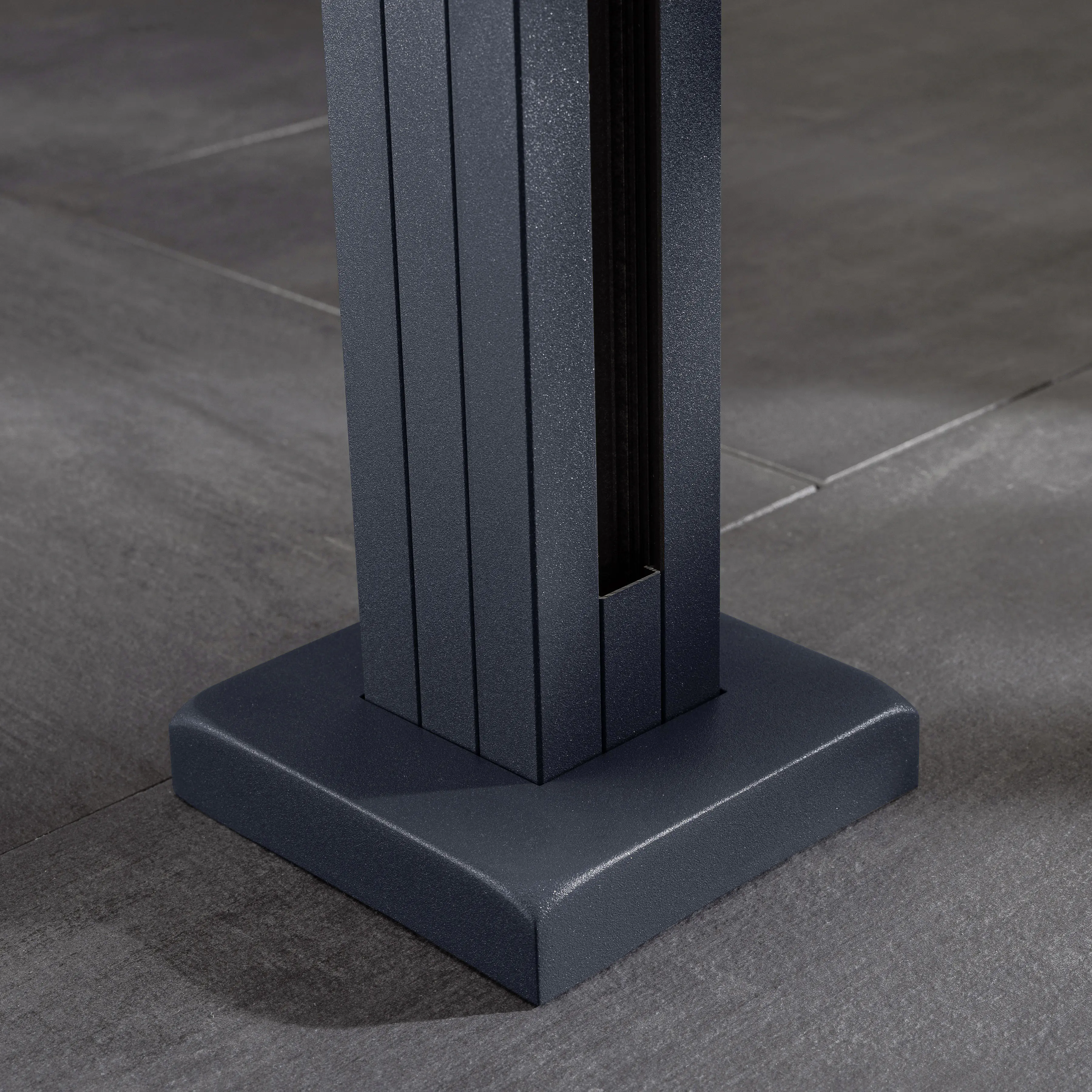 Ambiente Glaszaun Erweiterungsset Klarglas mit Siebdruck 187 x 55,7 cm anthrazit