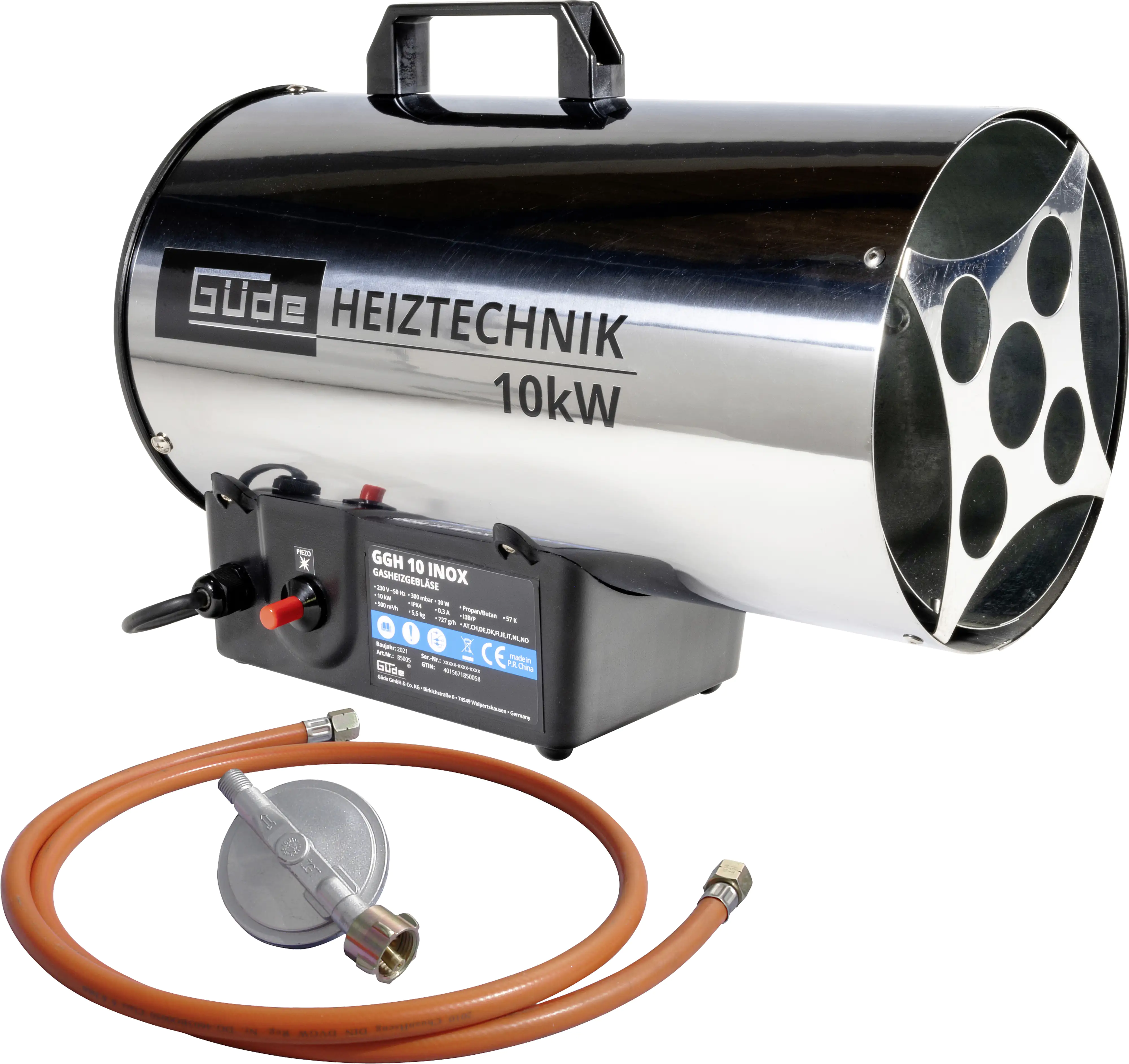 Güde Gasheizgebläse GGH 10 INOX silber/schwarz