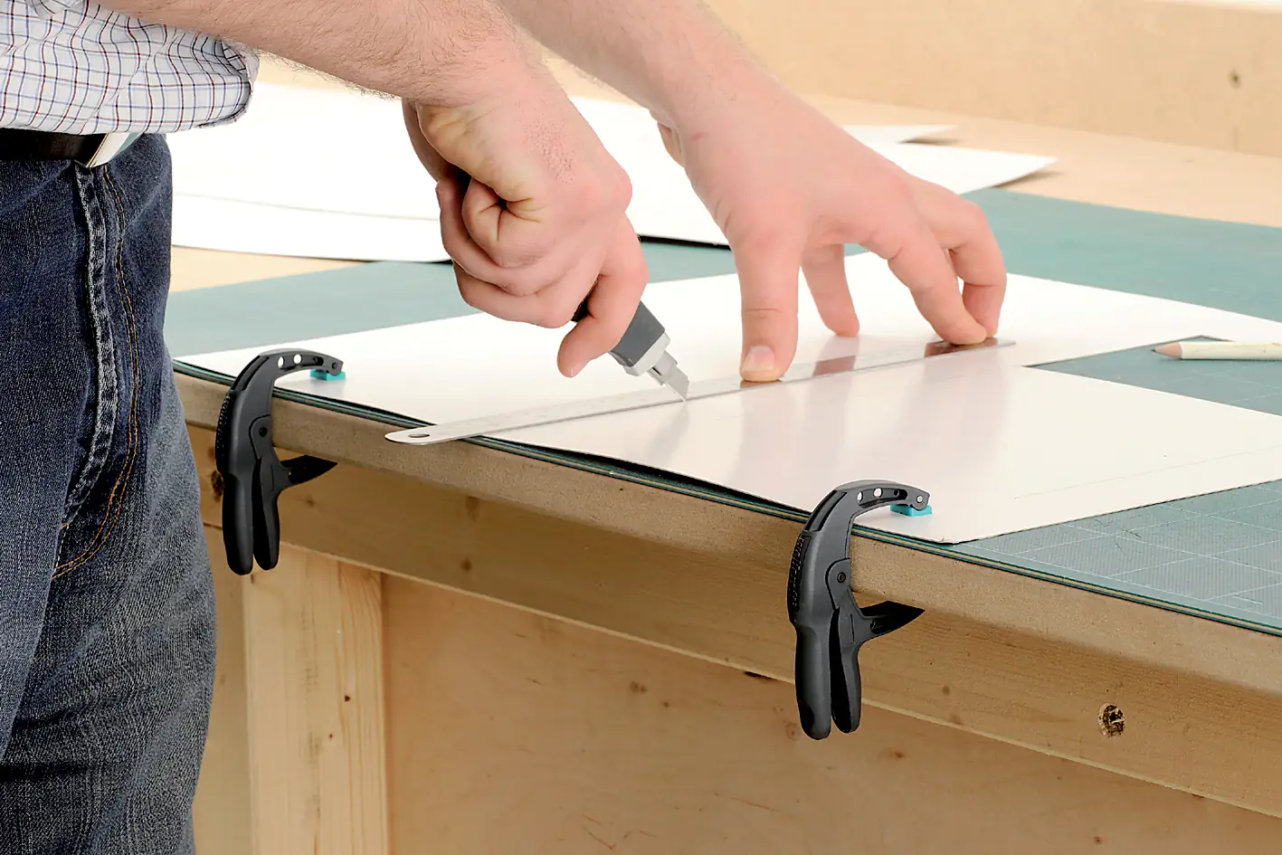 Wolfcraft Federzwinge Spannweite 30 mm ergonomische Griffe