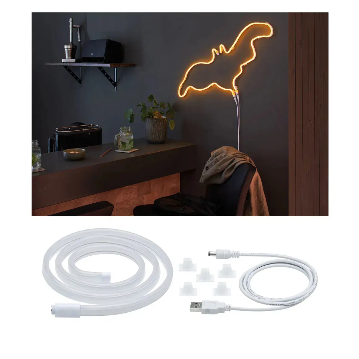 Paulmann LED-Streifen Neon Colorflex Glühlampe 1 m 4,5 W orange 