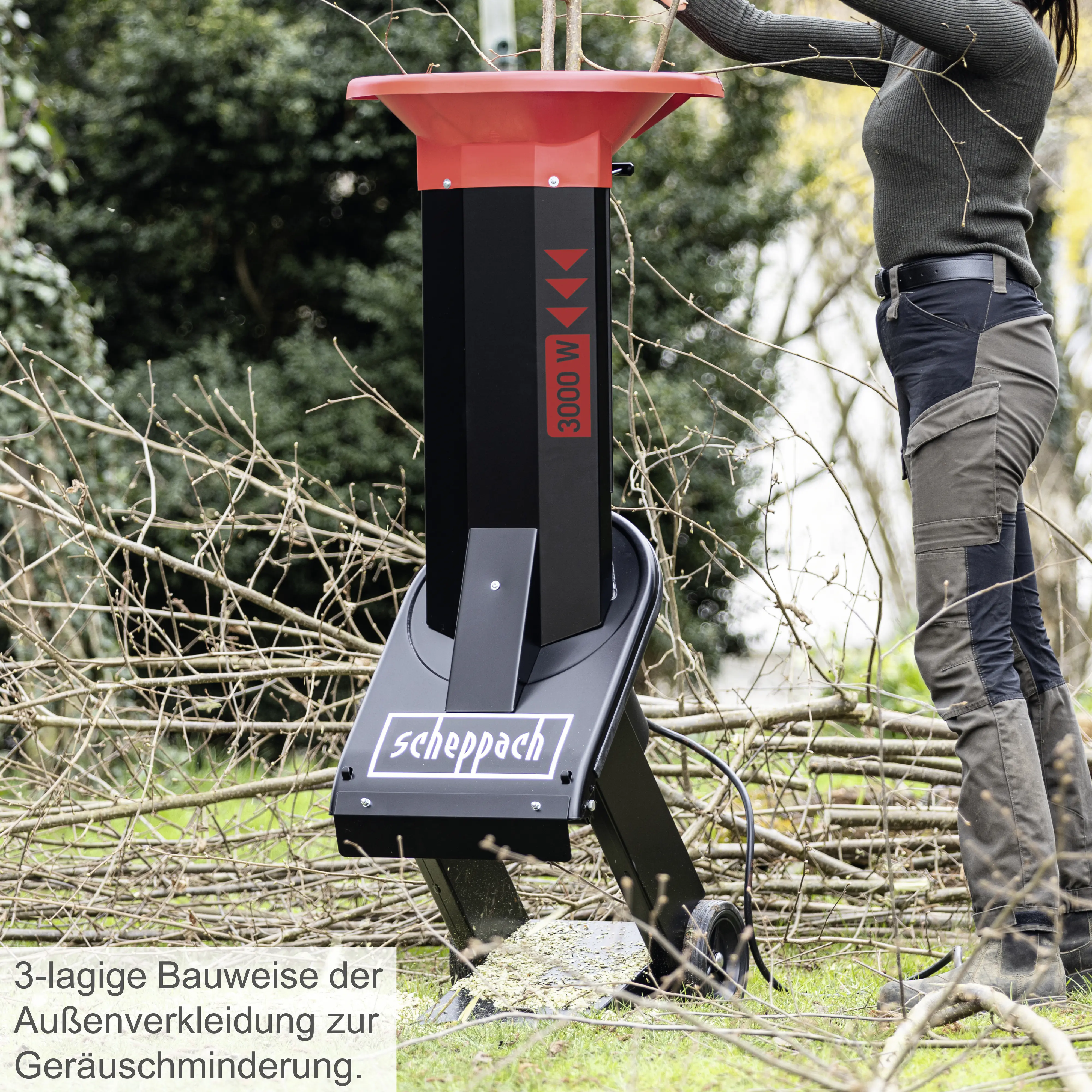 Scheppach Elektro-Messerhäcksler Biostar 3000 max. Aststärke Ø 4,5 cm