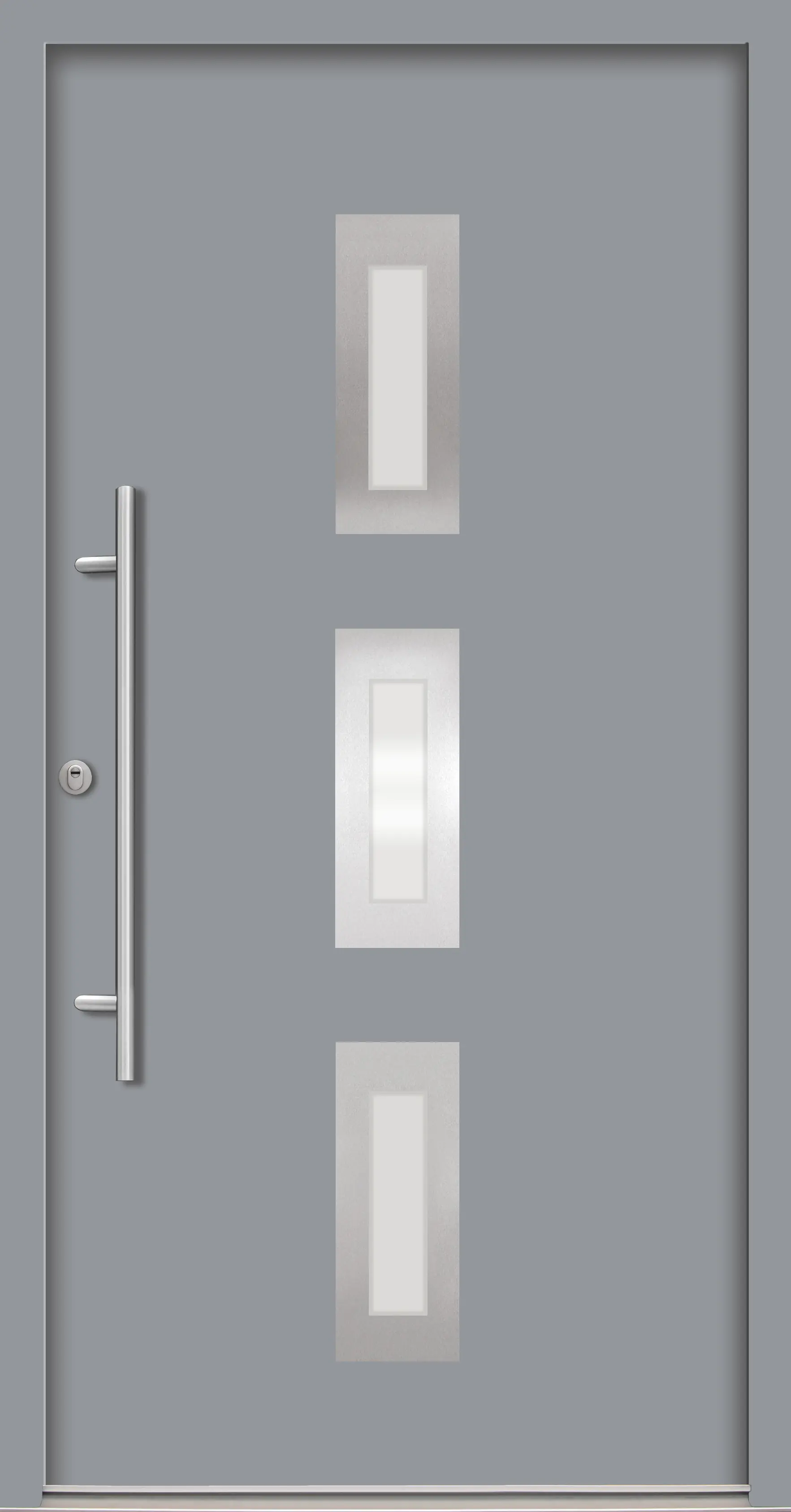 Splendoor Haustür Passivedoor Premium B02 RC2 Grau DIN Links 110 x 210 cm