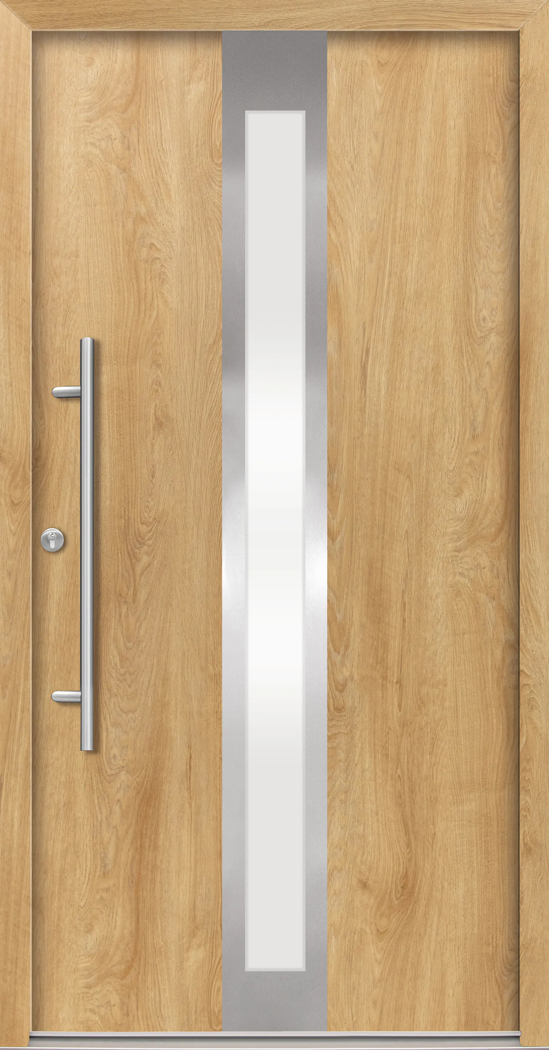 Splendoor Haustür Passivedoor Premium B01 Eiche Natur DIN Links 100 x 210 cm