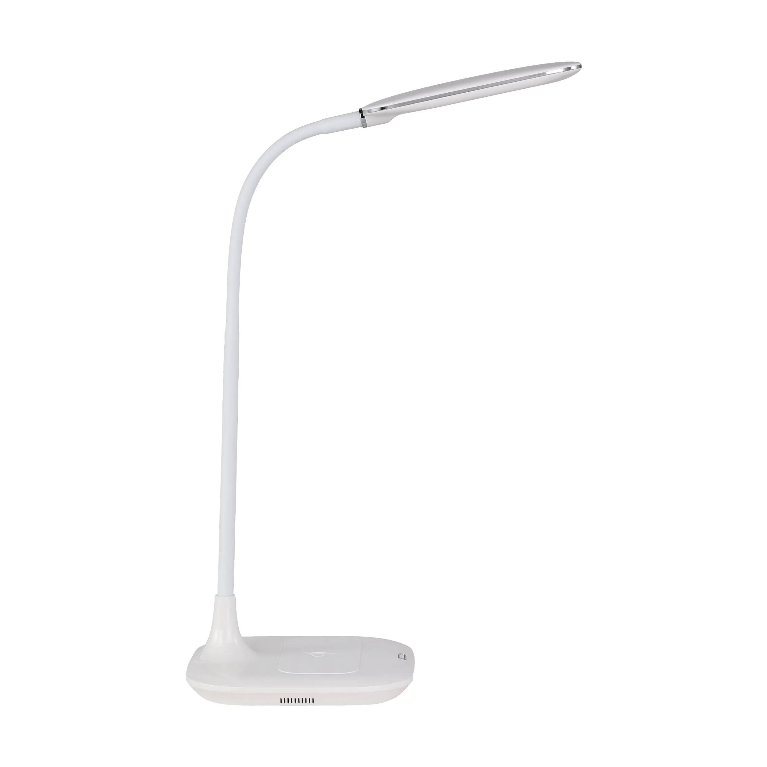 Eglo LED Tischleuchte Masserie weiß 38,5 x 16,5 cm mit QI-Charger