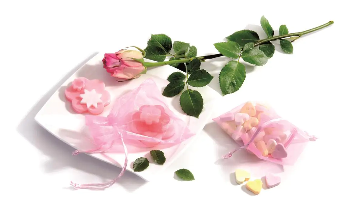 Glorex Organzasäckchen rosa, 8 x 10 cm, 6 Stück