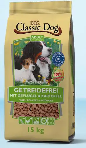 Classic Dog Hundetrockenfutter Adult 15 kg Geflügel & Kartoffel