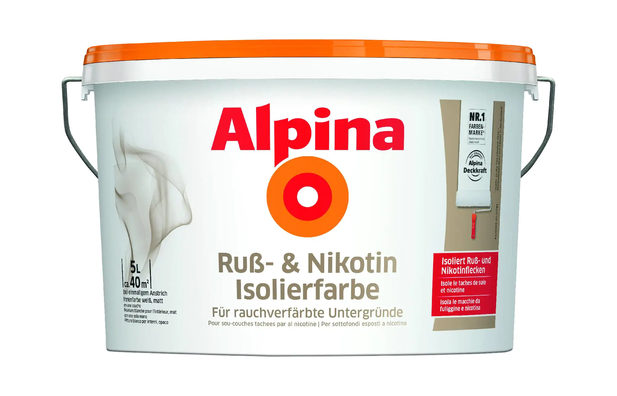 Alpina Nikotinsperre Isolierfarbe 5 L weiß matt