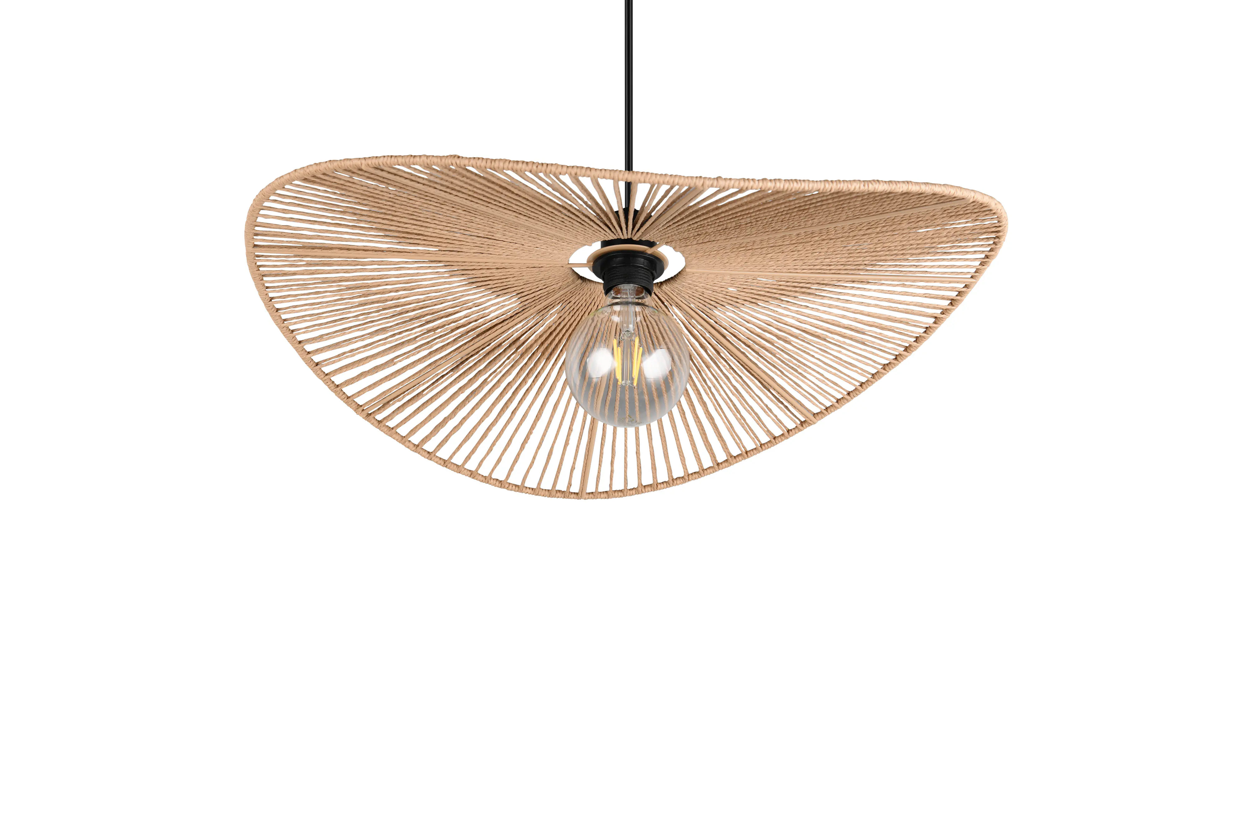 Trio Pendelleuchte Laurine Ø 58 cm schwarz matt
