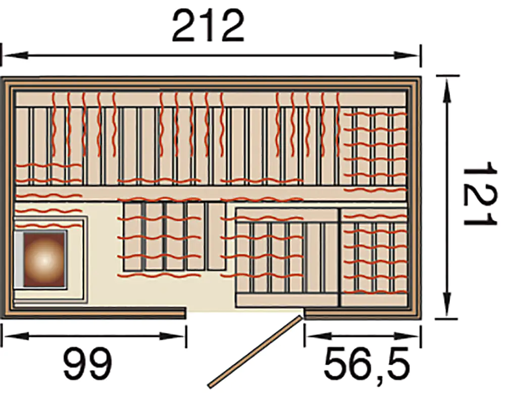Weka Infrarot-Kombikabine UPPSALA 3336 Watt