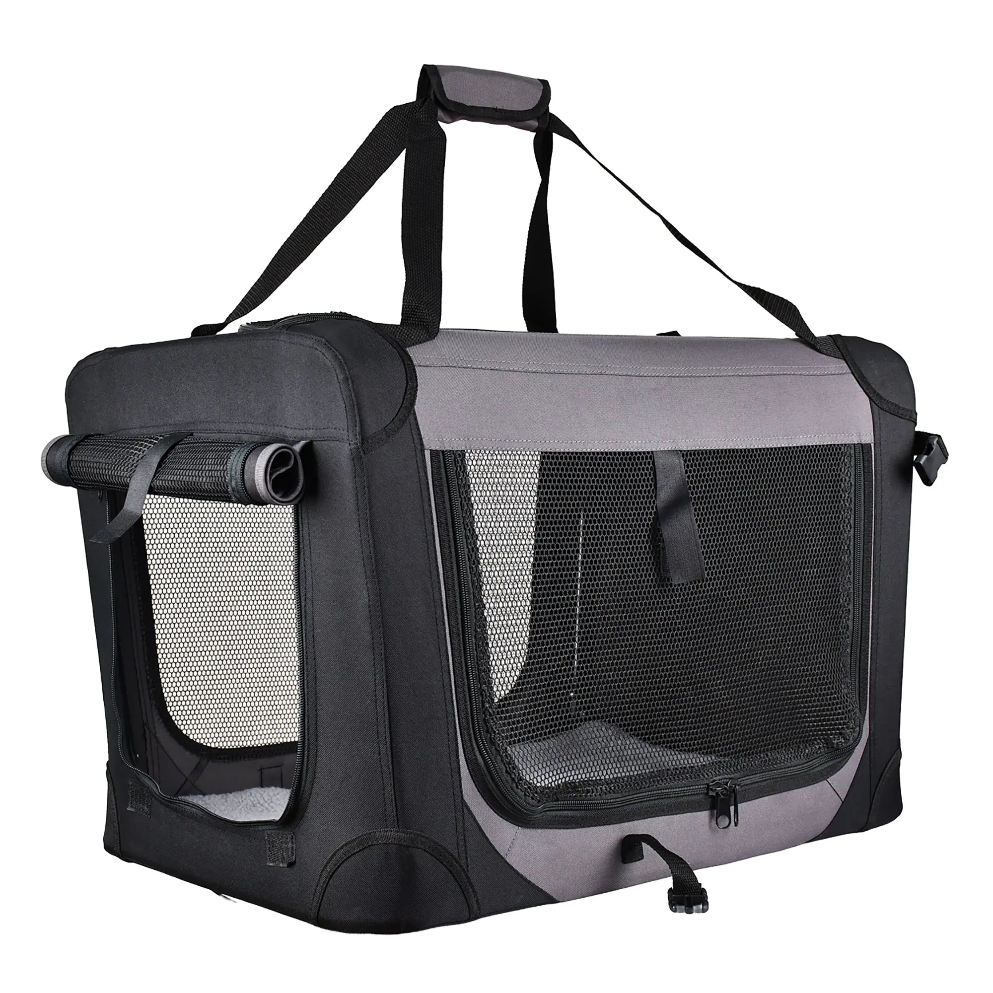 Trendline Tiertransportbox 49,5 x 35,5 x 35 cm schwarz-grau