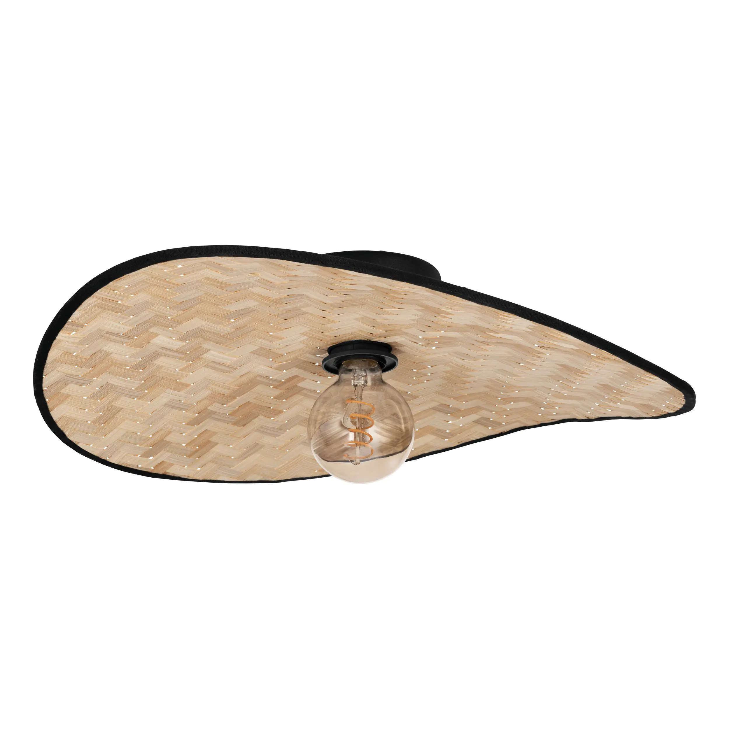 Eglo Deckenleuchte Marywell Stahl, Holz, schwarz, braun