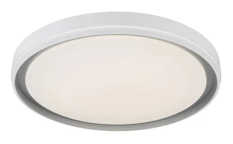 Globo Deckenleuchte Janice Ø 50 x 8 cm grau matt RGB