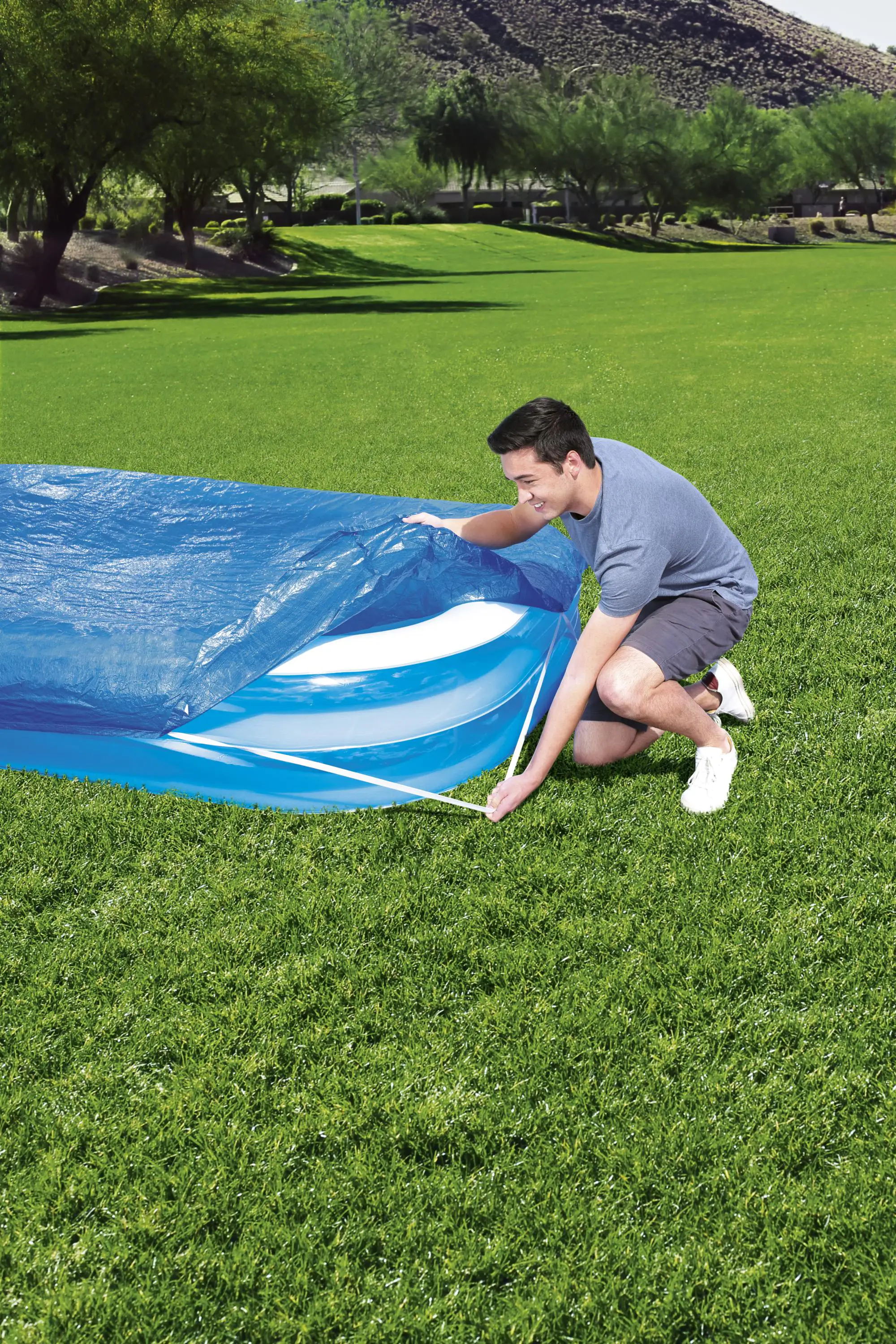 Bestway Flowclear Abdeckplane für Family-Pools 262 x 175 x 51 cm