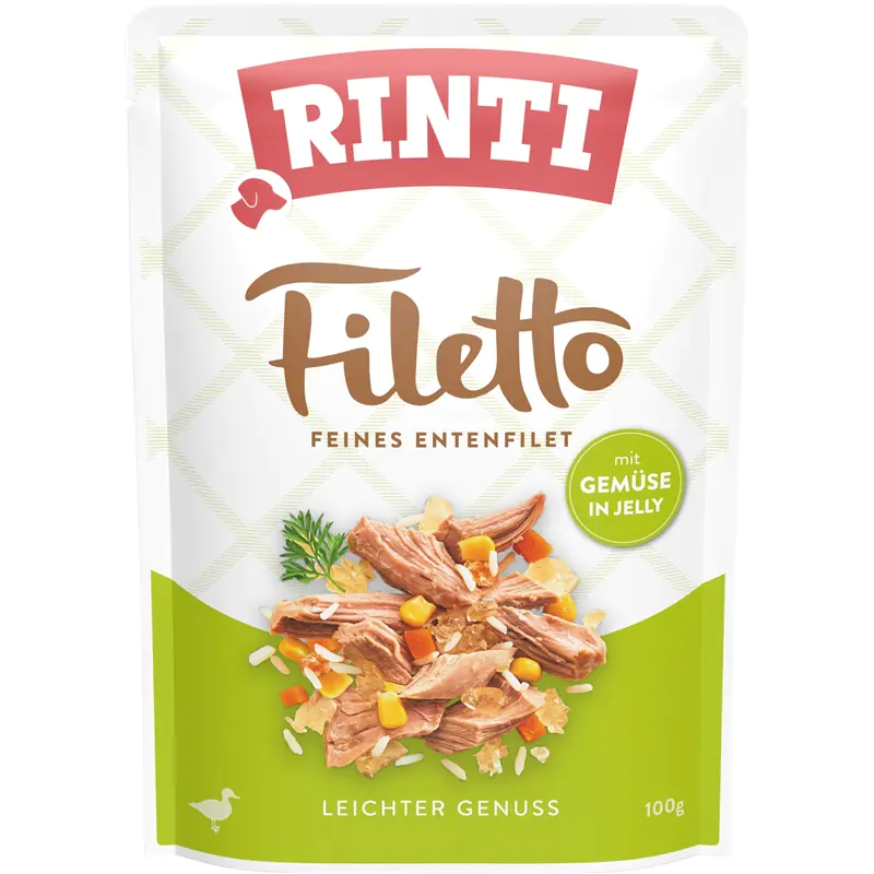 Rinti Filetto Hundenassfutter Adult 100 g Ente & Gemüse