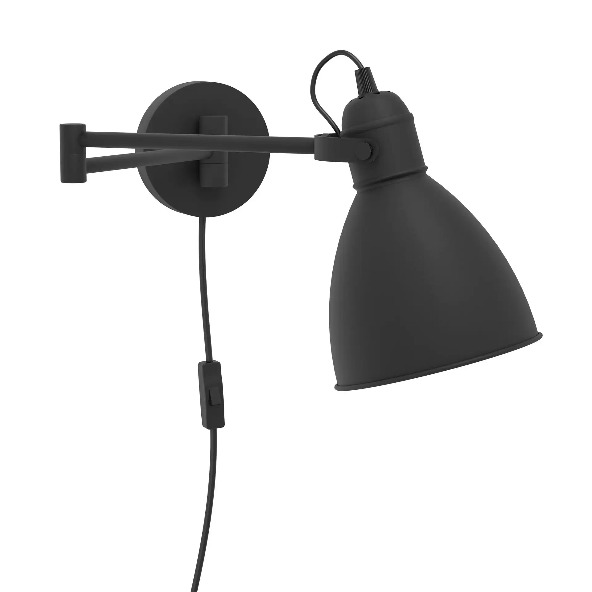 Eglo Wandleuchte San Peri E27 schwarz Stahl