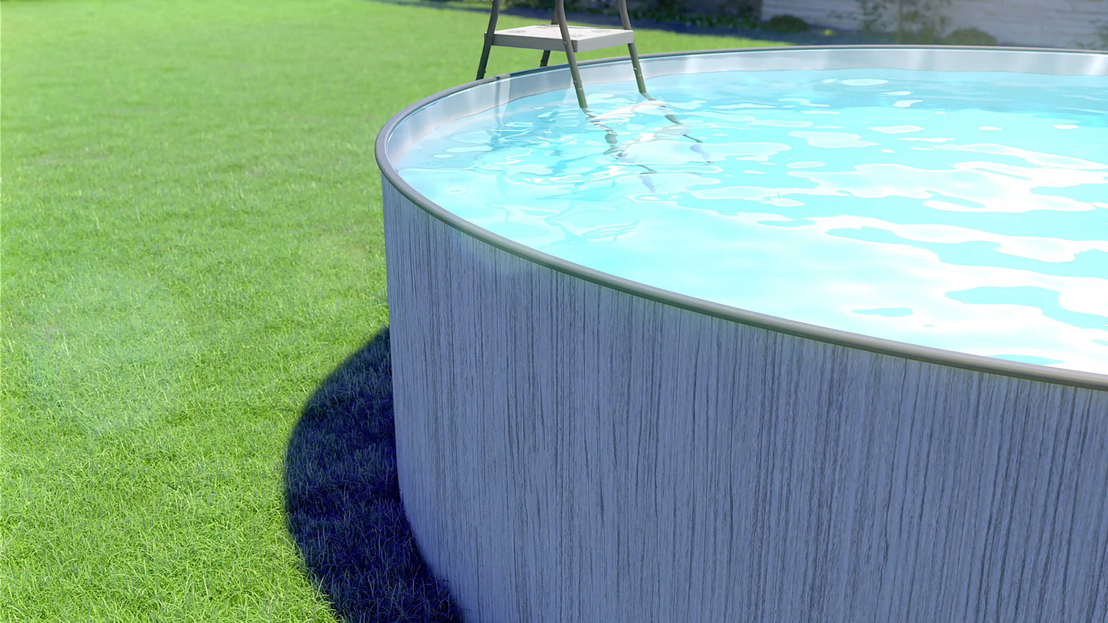 Steinbach Stahlwandpool New Splasher Secure grau Ø 3,50 x 0,90 m