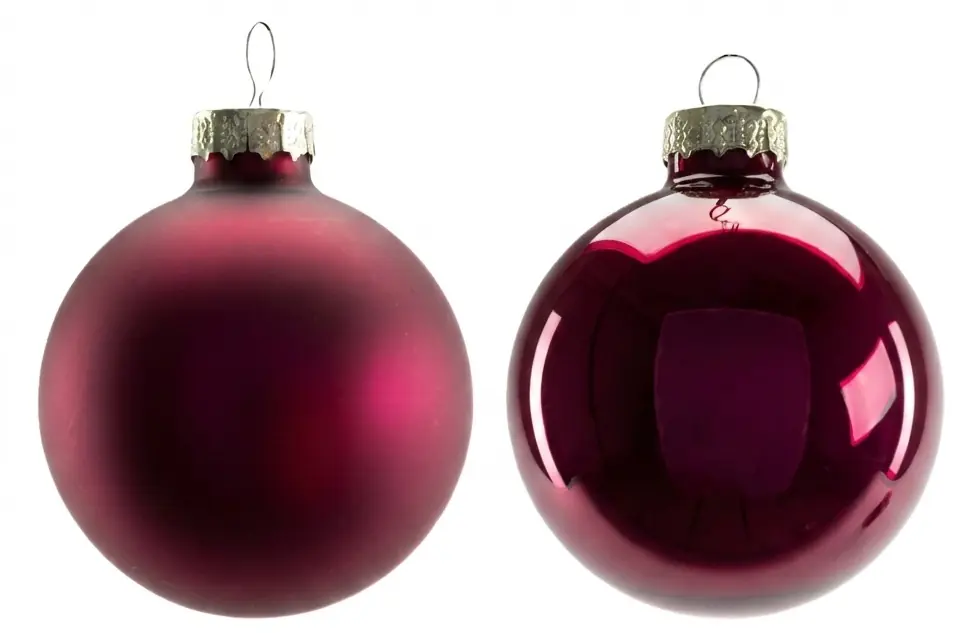 TrendLine Weihnachtskugeln aus Glas Ø 8 cm magnolienrosa 6 Stück
