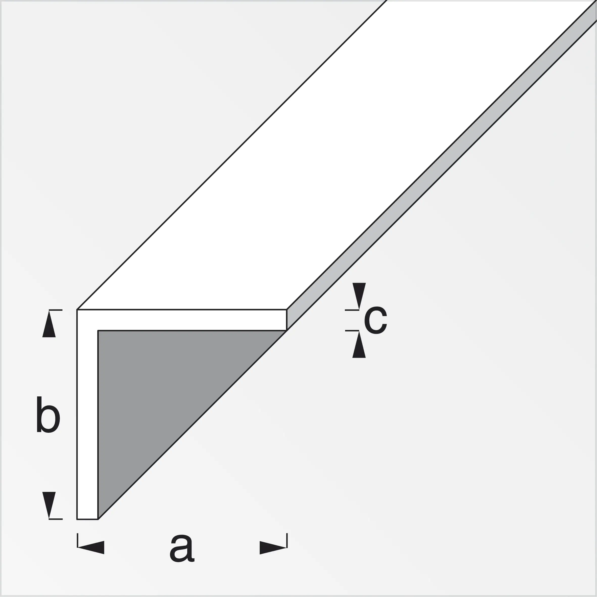 alfer Winkel 2 m, 30 x 30 mm Aluminium eloxiert silber