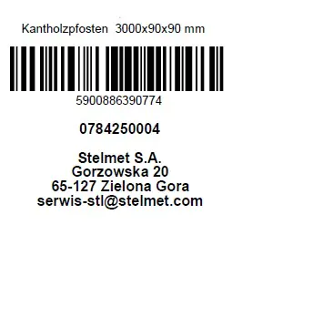 Kantholzpfosten 300 cm, 90 x 90 mm, kesseldruckimprägniert