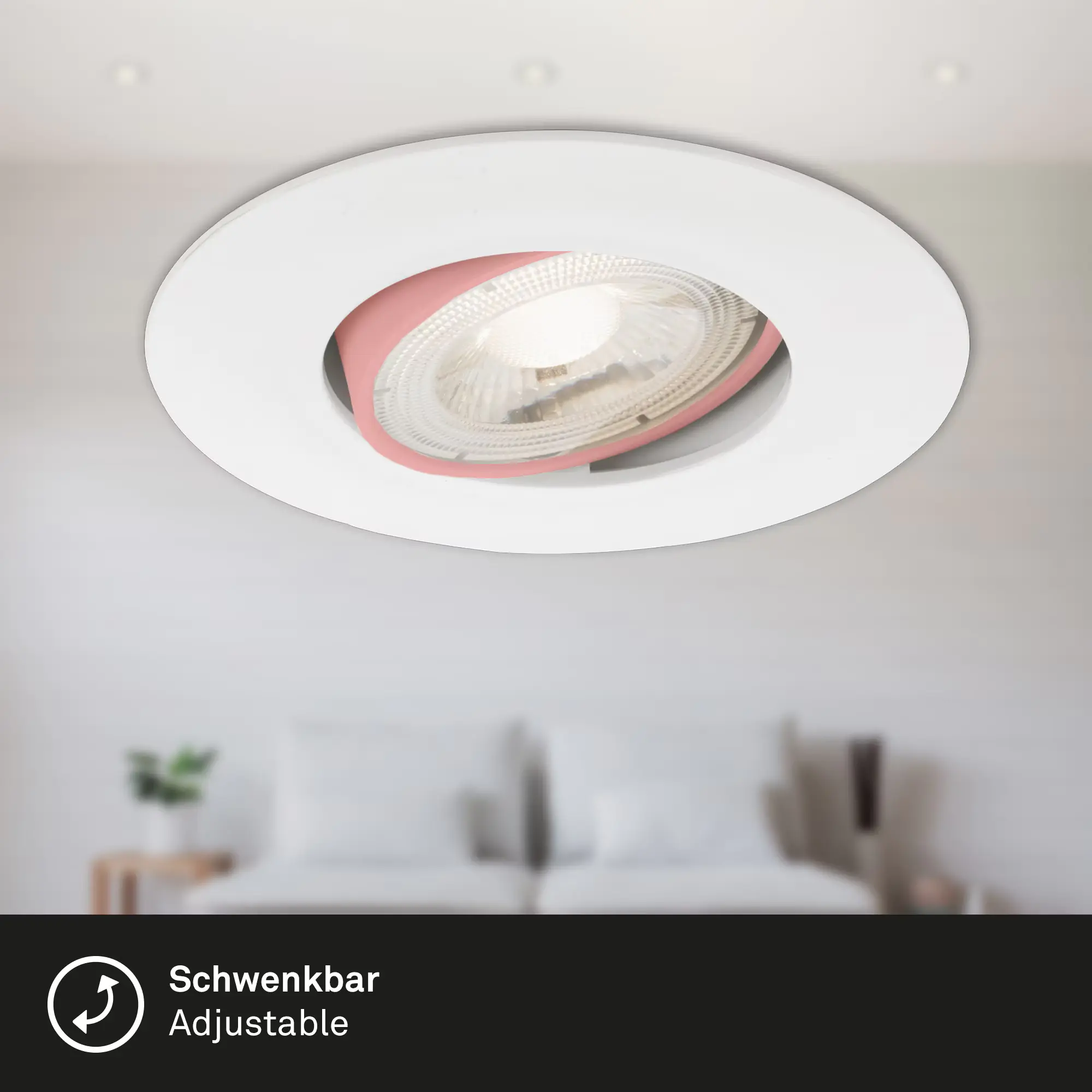 Briloner 3er Set LED Einbauleuchte Nava weiß Ø 9 cm warmweiß dimmbar