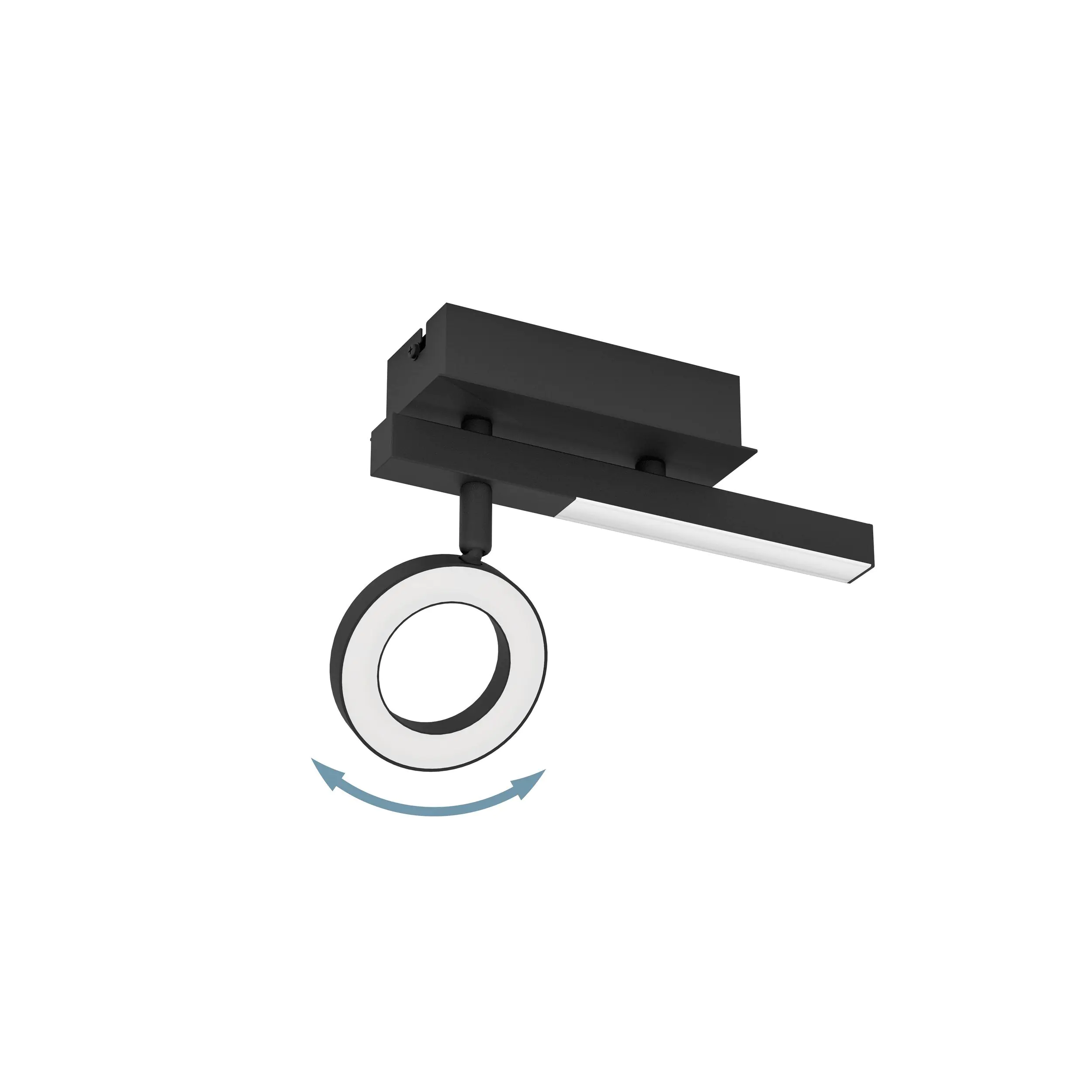 Eglo LED Spot Cardillo 2 schwarz 22,5 x 6,5 cm 