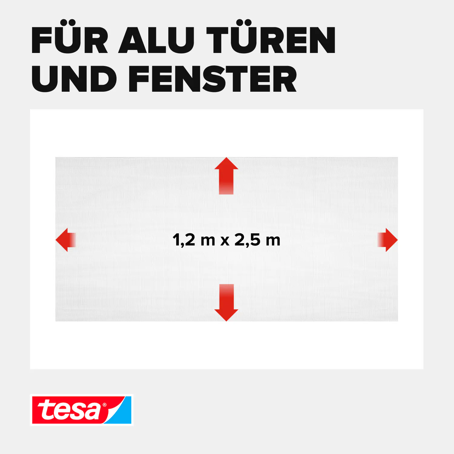 tesa Insektenschutz-Gitter COMFORT Ersatzrolle 120 x 250 cm grau