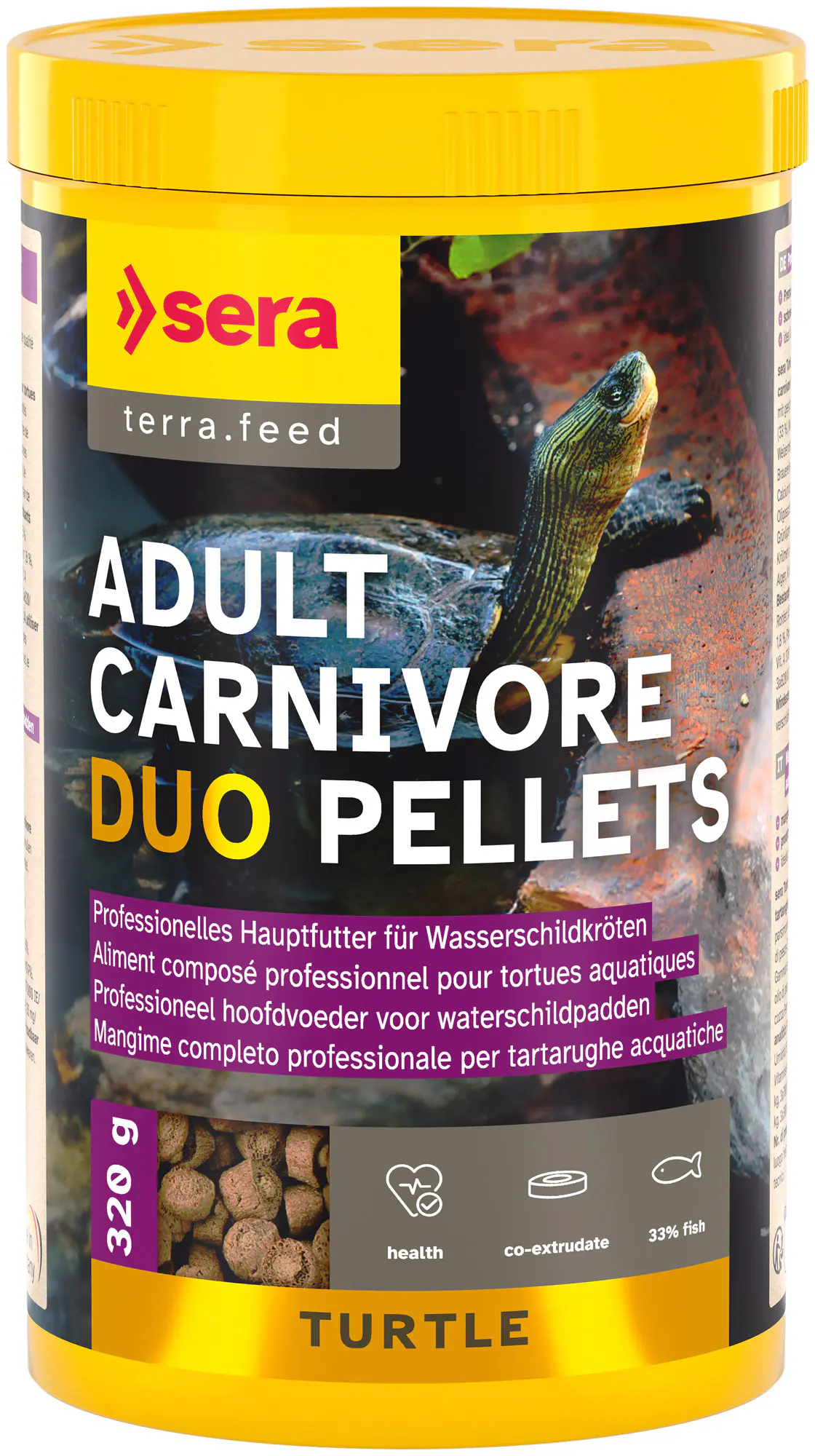 Sera Schildkrötenfutter Turtle Adult Carnivore Duo Pellets 1 L 