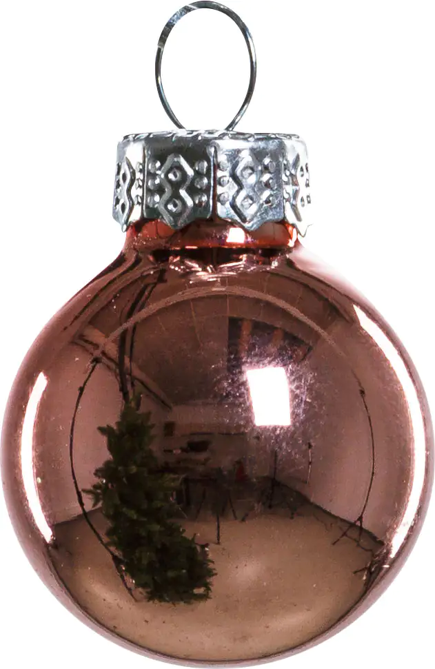 TrendLine Mini-Christbaumkugeln aus Glas Ø 2,5 cm gold-rose 100 Stück