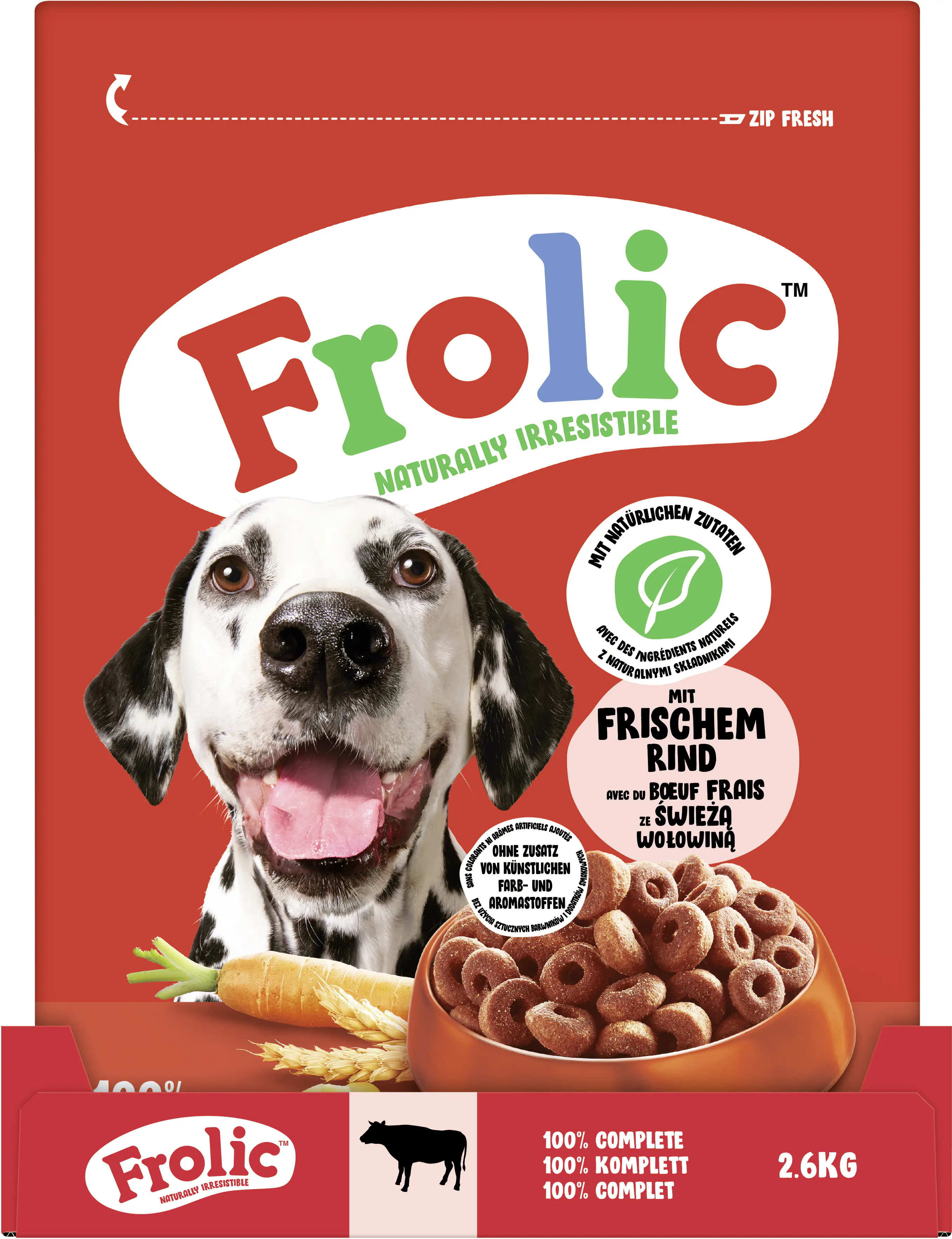 Frolic Hundetrockenfutter Adult 2,6 kg Rind