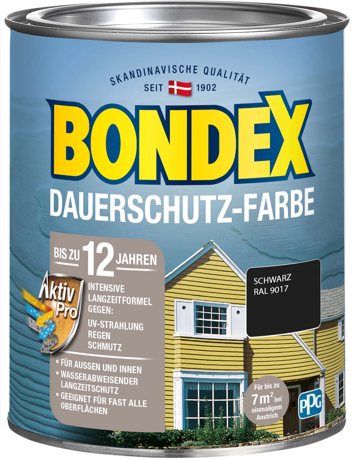 Bondex Dauerschutzfarbe 0,75 L schwarz 