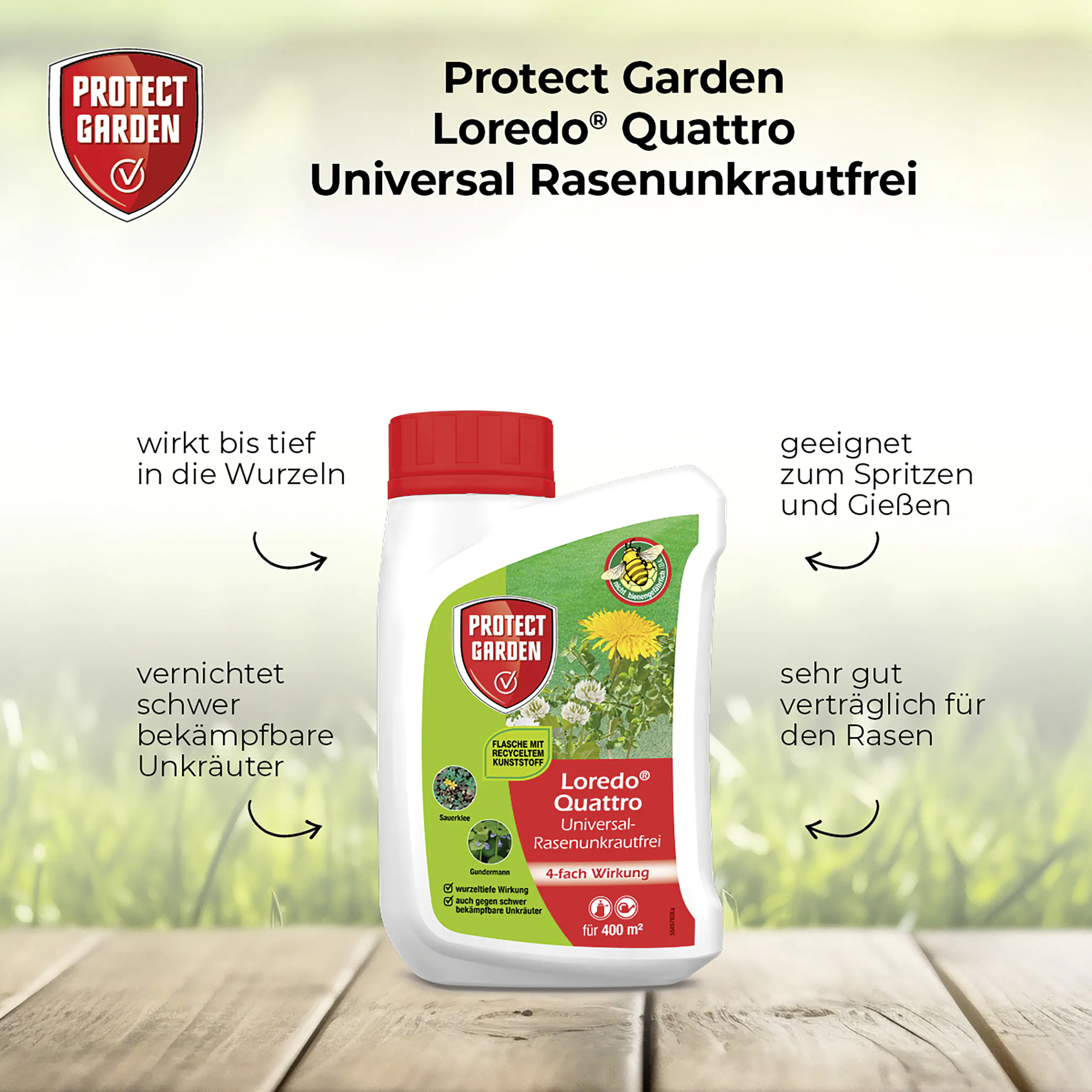 Protect Garden Loredo Quattro Universal Rasenunkrautfrei 100 ml