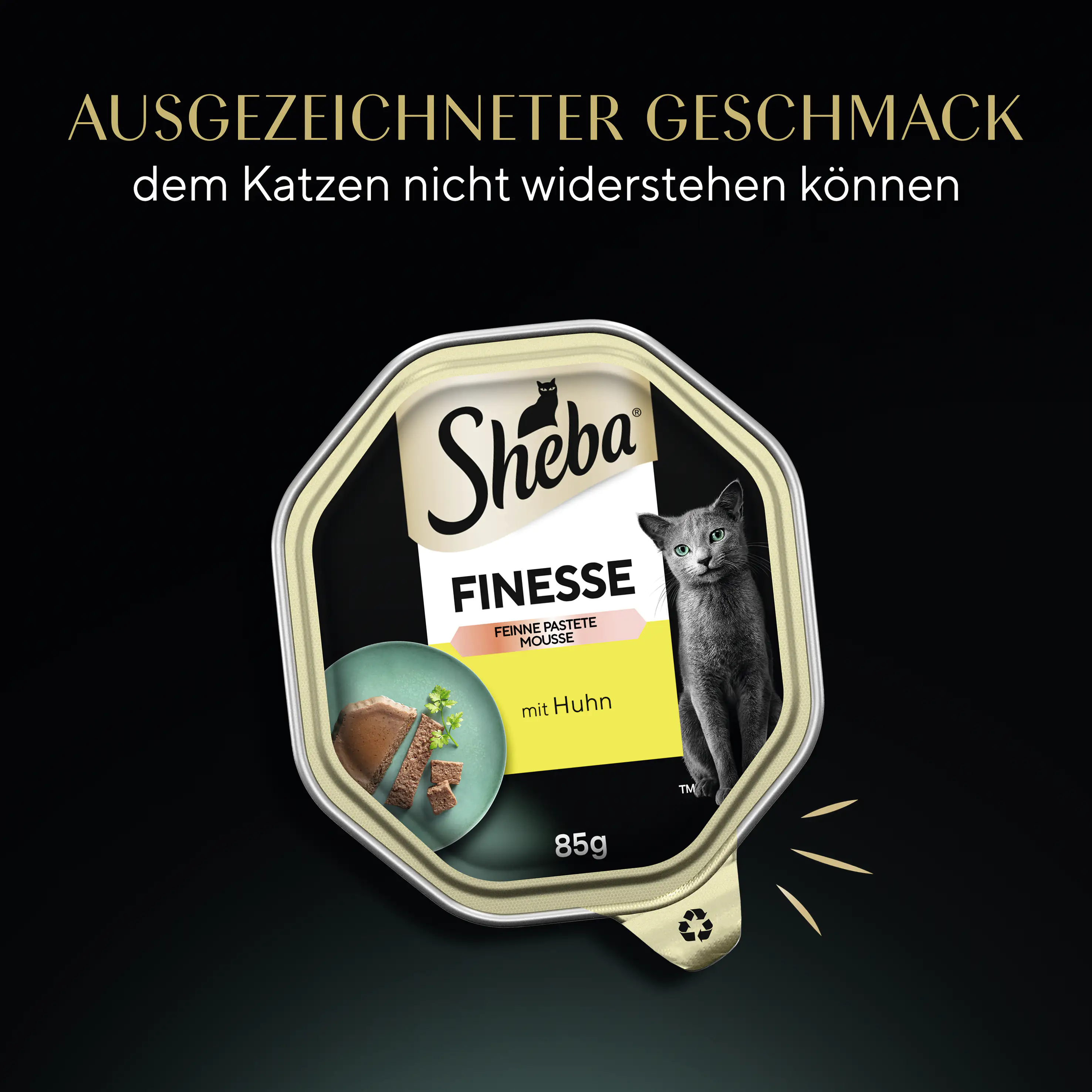 Sheba Finesse Katzennassfutter Adult 85 g Feine Pastete mit Huhn